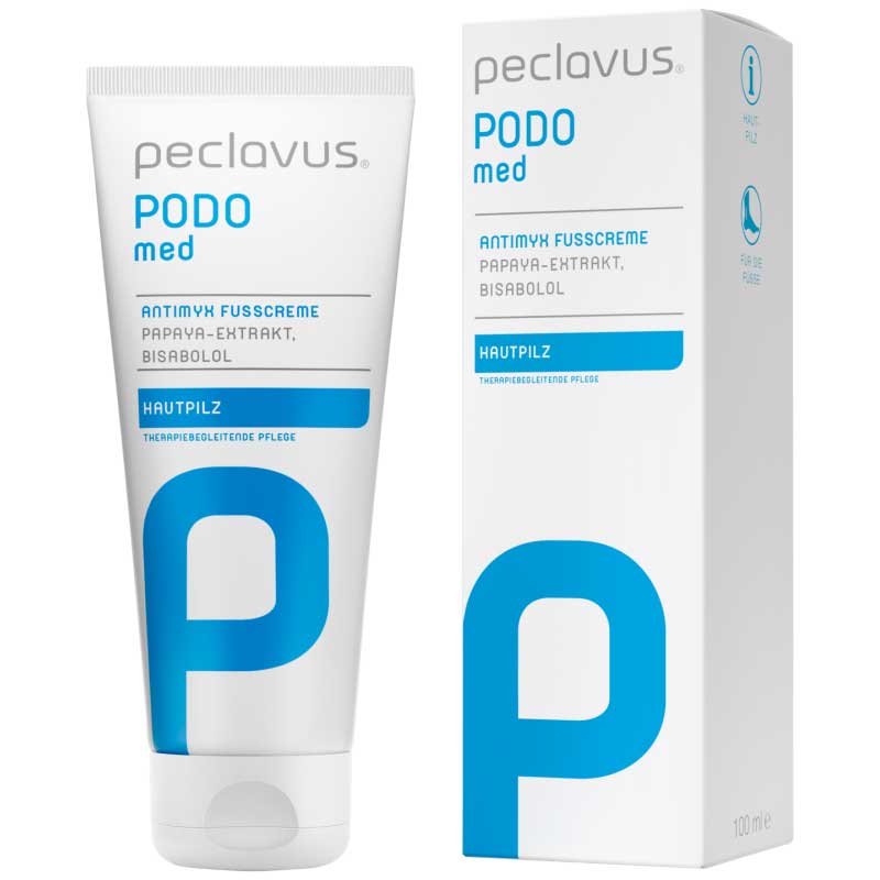 PECLAVUS PODOmed AntiMYX Fußcreme, 100ml, Tube und Umkarton