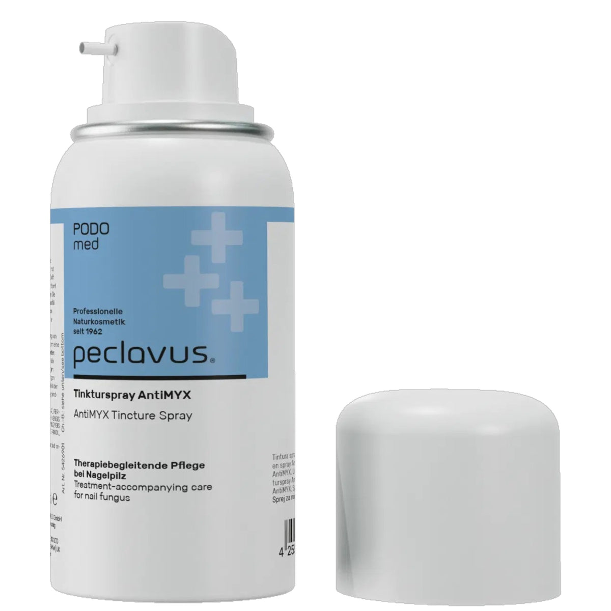 PECLAVUS PODOmed Tinkturspray AntiMYX – für pilz- empfindliche Näge, 50ml, Spraydose offen