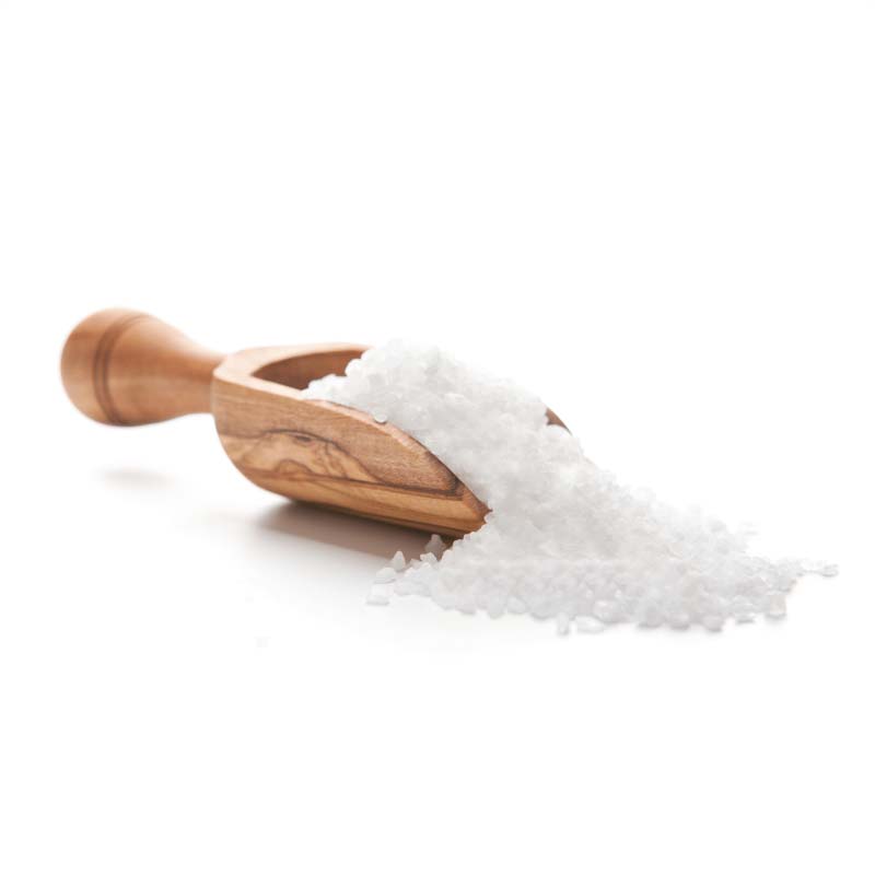 PEDIBAEHR Basisches Badesalz – 700g, Holzlöffel mit Badesalz lose