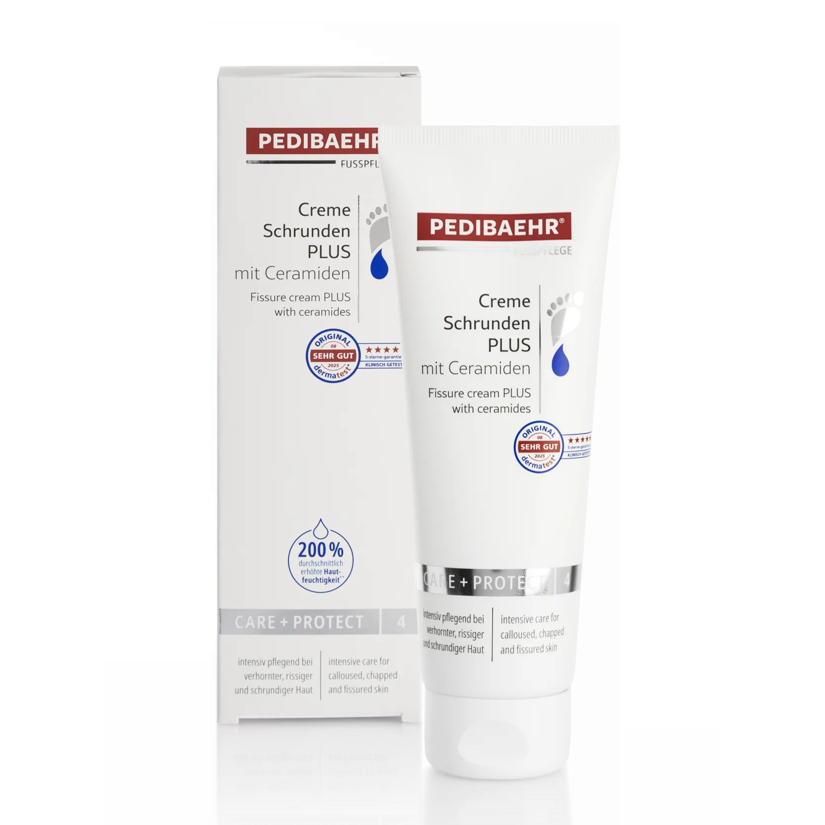 PEDIBAEHR Creme Schrunden PLUS mit Ceramiden , 125ml, Tube und Umkarton