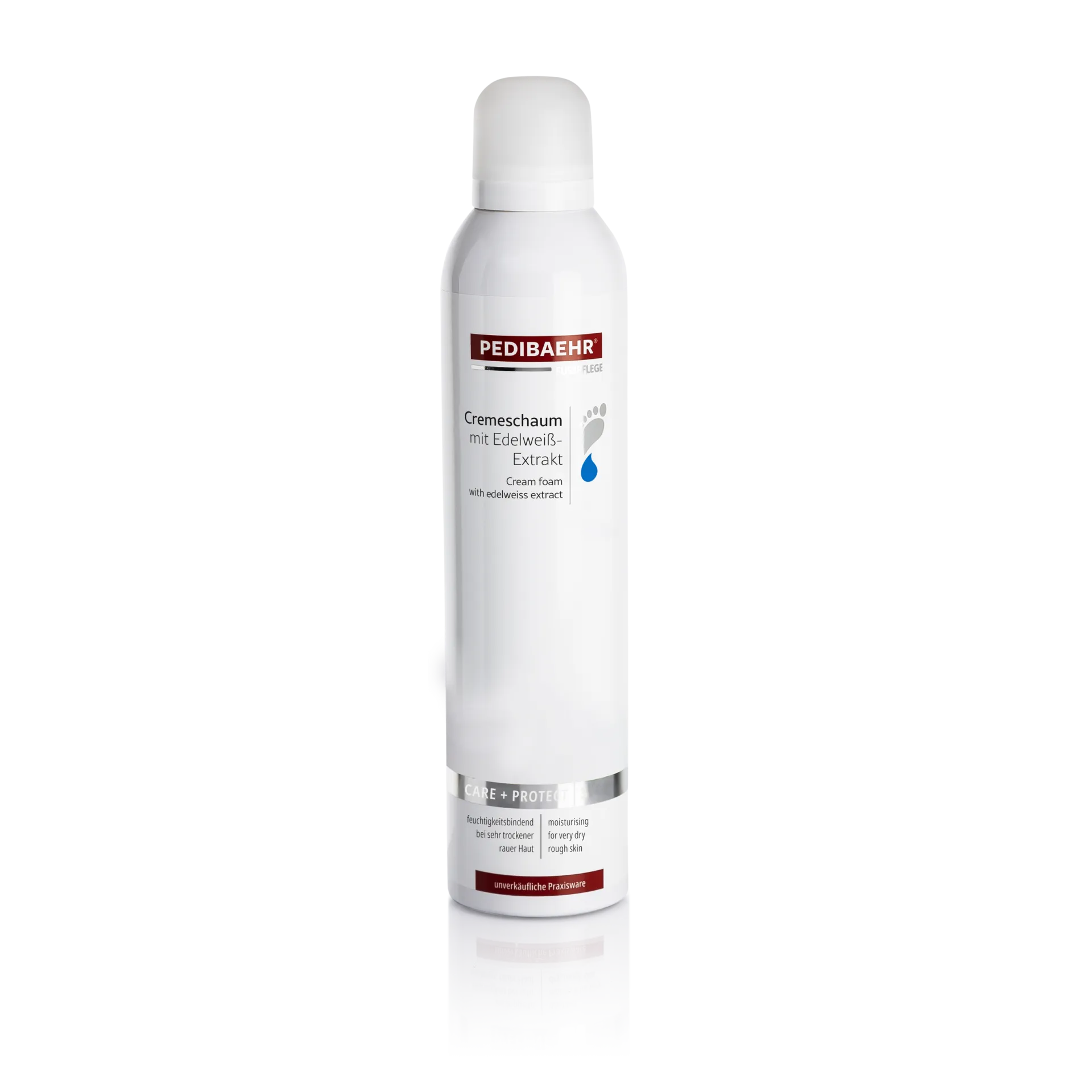 PEDIBAEHR Cremeschaum mit Edelweiß – sanfte Feuchtigkeit für empfindliche Füße, 300ml