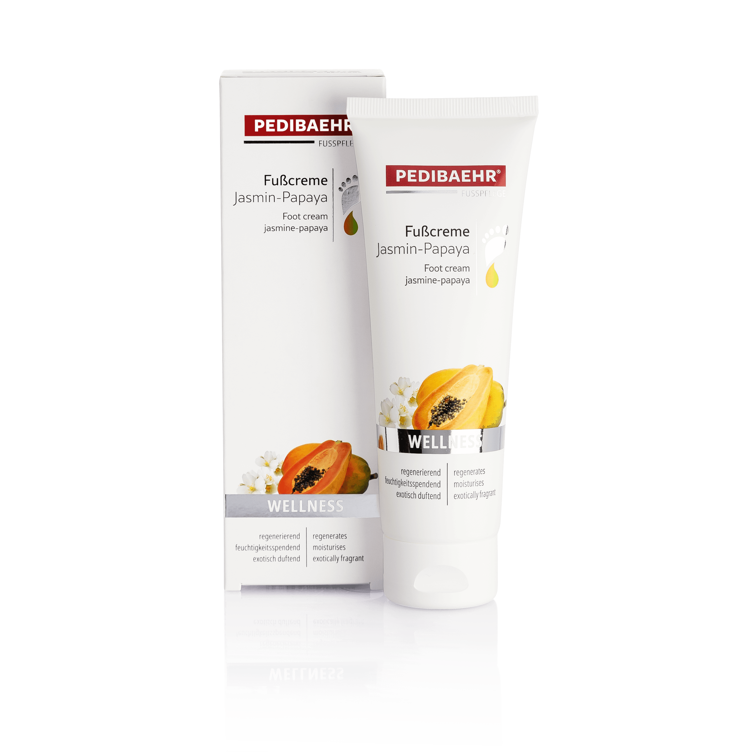 PEDIBAEHR Fußcreme Jasmin-Papaya , 125ml, Tube und Umkarton