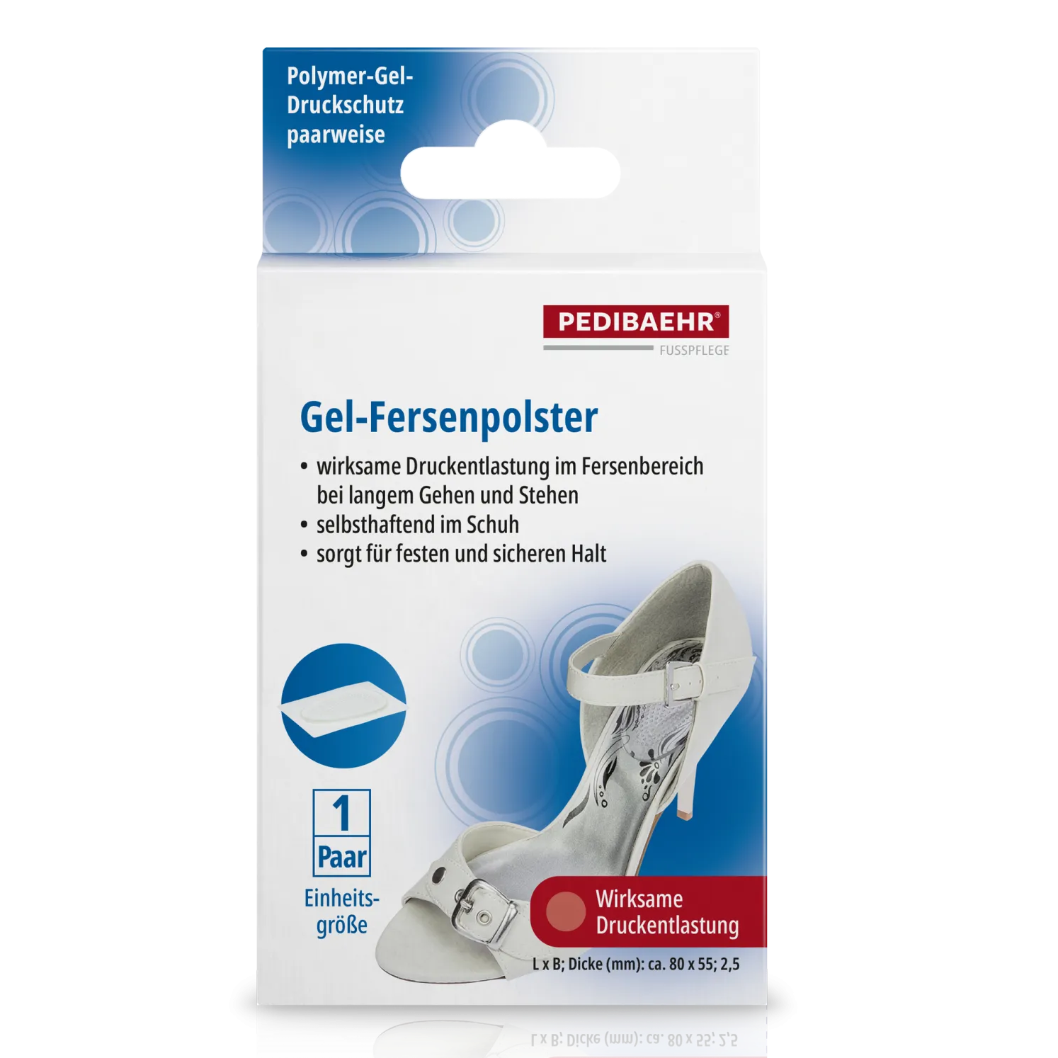 PEDIBAEHR Gel-Fersenpolster , 1 Paar, Verpackung