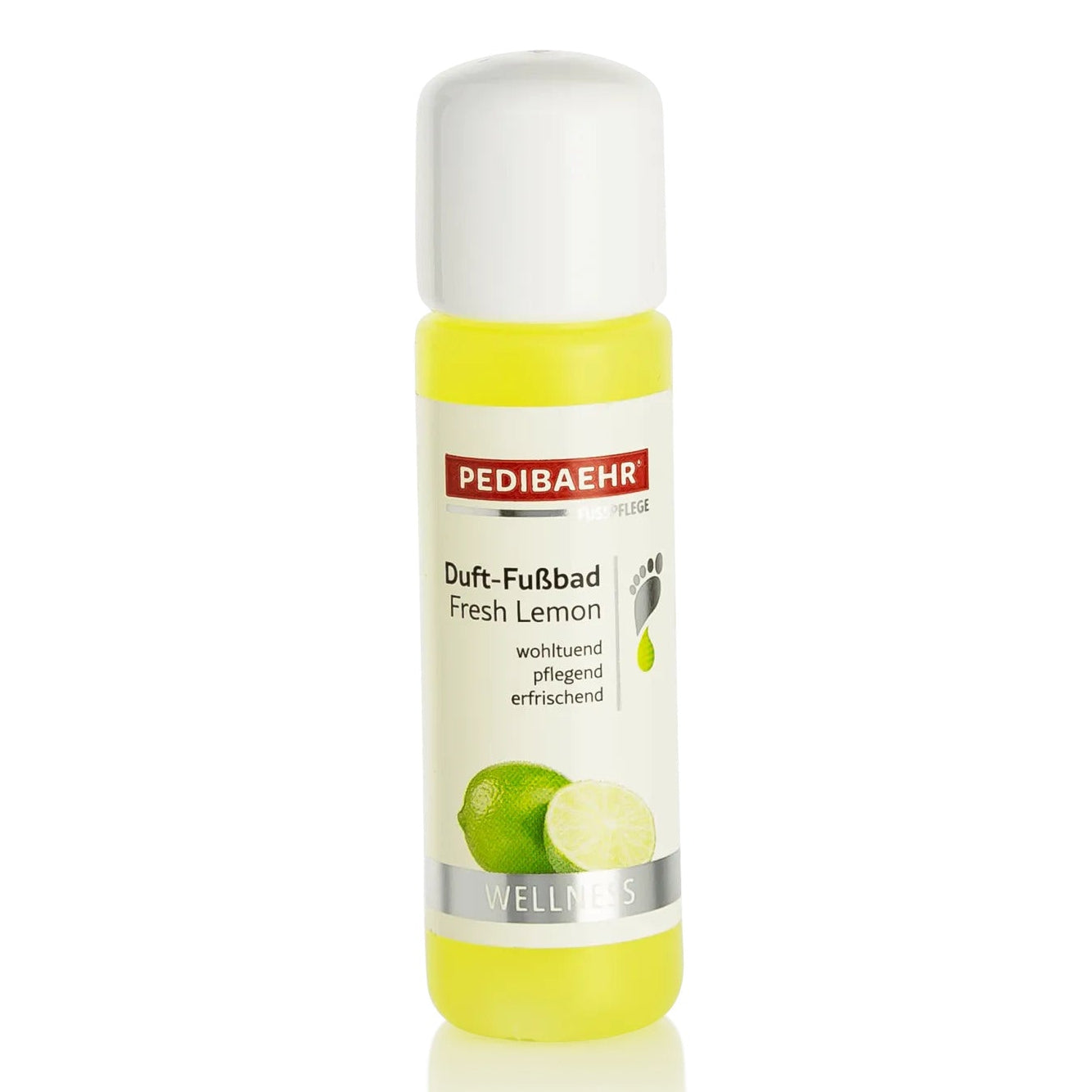 PEDIBAEHR Wellness Duft-Fußbad Fresh Lemon – erfrischende Fußpflege, 50ml, Reisegröße