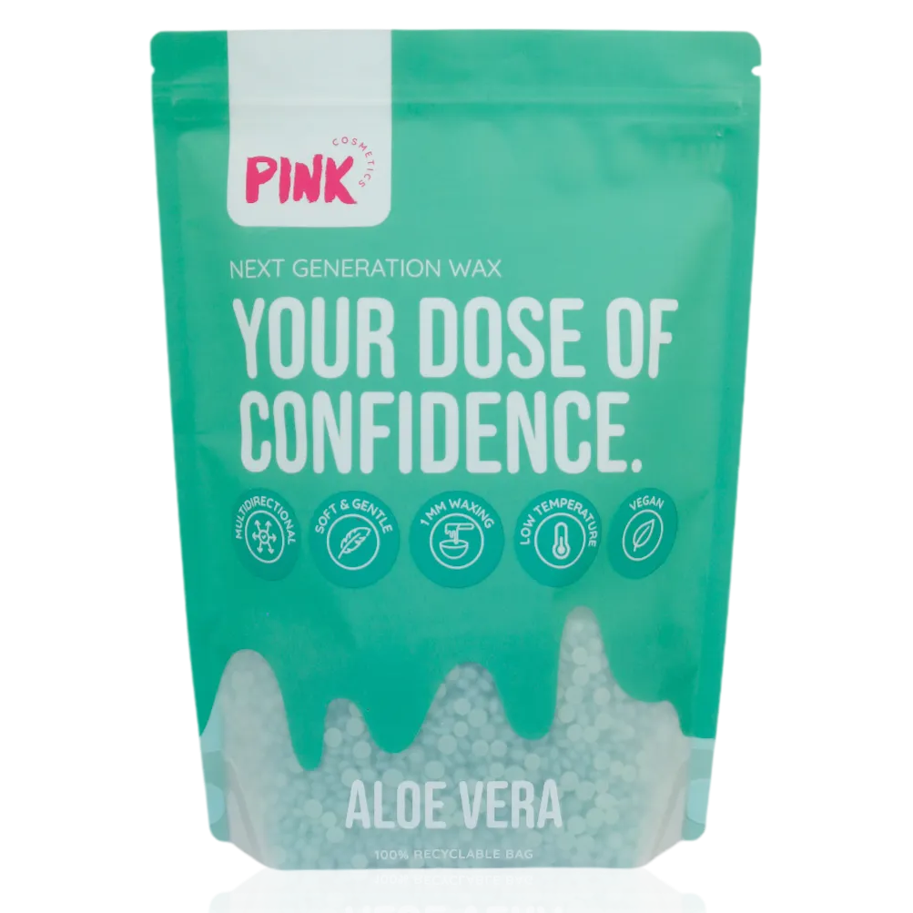PINK COSMETICS Next Generation Wax – flexibles Premium-Wachs, 800g, Aloe Vera Verpackung