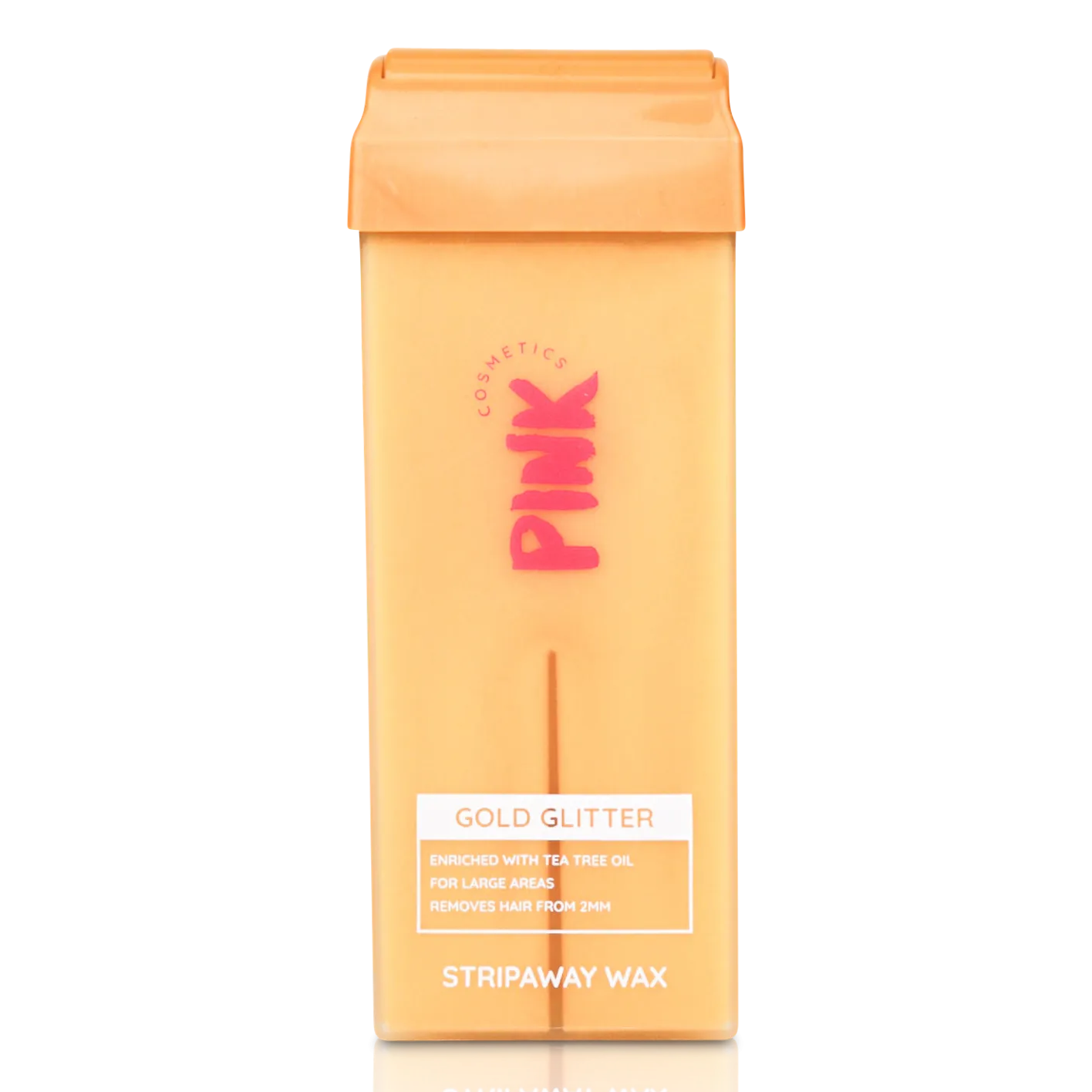 PINK COSMETICS StripAway Wax Roll-on – Wax für großflächige Haarentfernung, 100ml, Gold Glitter Patrone