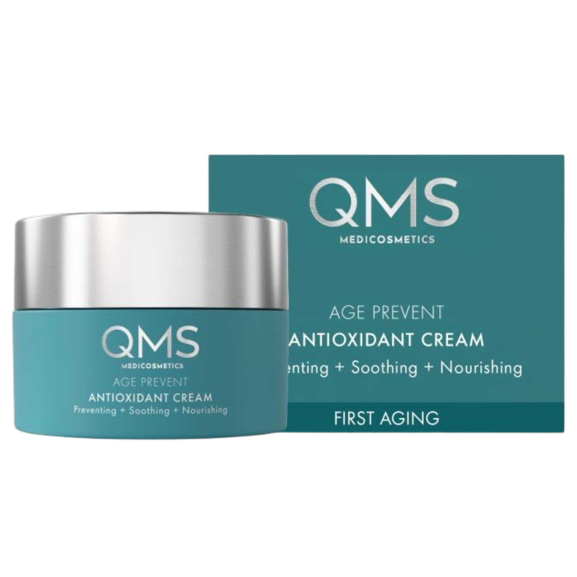 QMS Age Prevent Antioxidant Cream – Anti-Aging Pflege, 50ml, Tiegel und Umkarton
