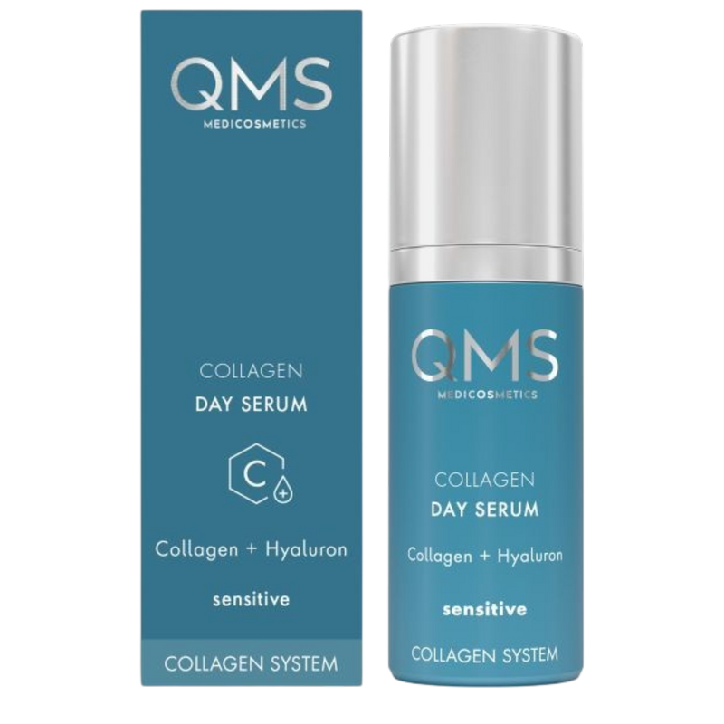 QMS Day Collagen Sensitive Serum, 30ml, Spender und Umkarton