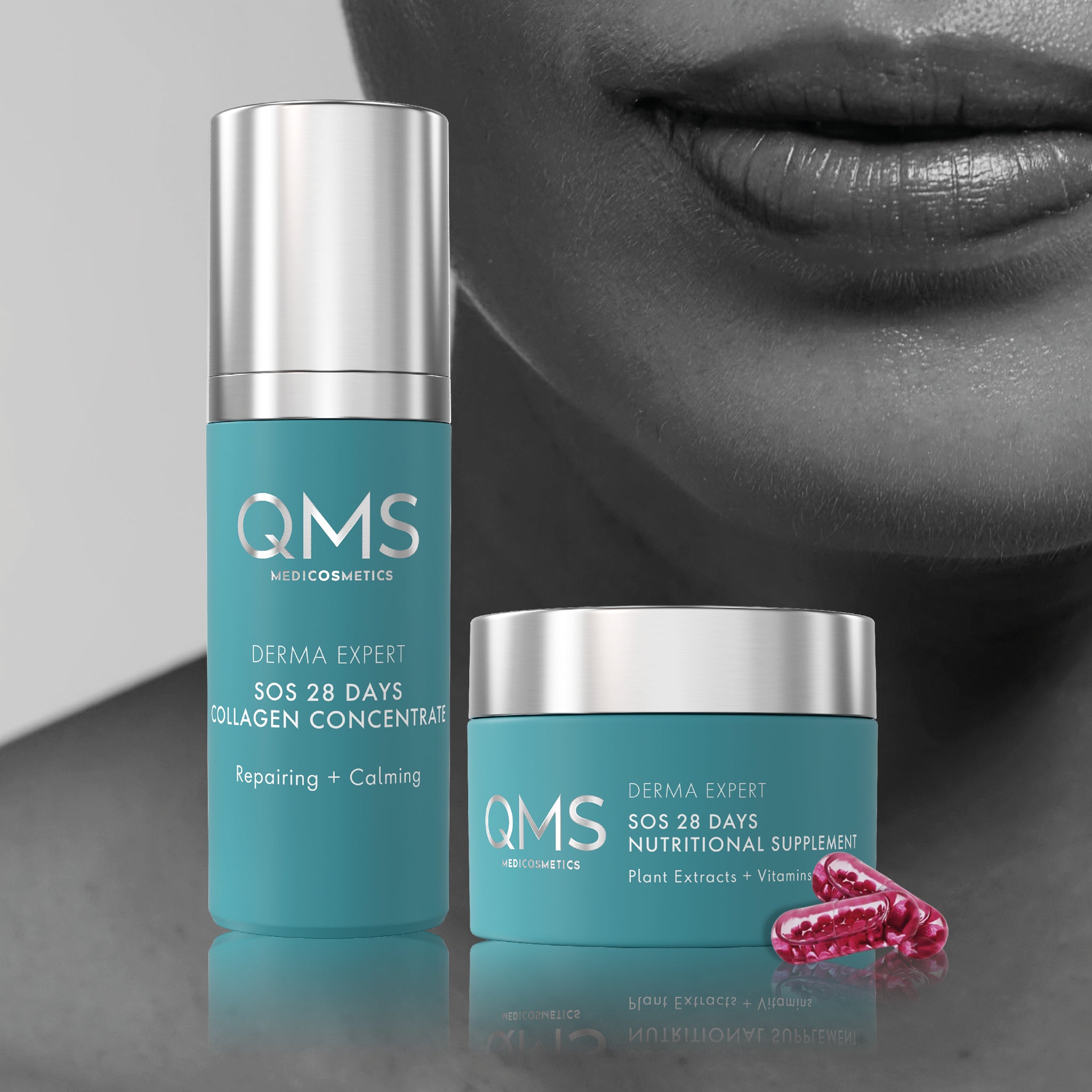 QMS DERMA EXPERT SOS 28 Days Nutritional Supplement – DERMA EXPERT SOS 28 Days Collagen Concentrat, ., Tiegel