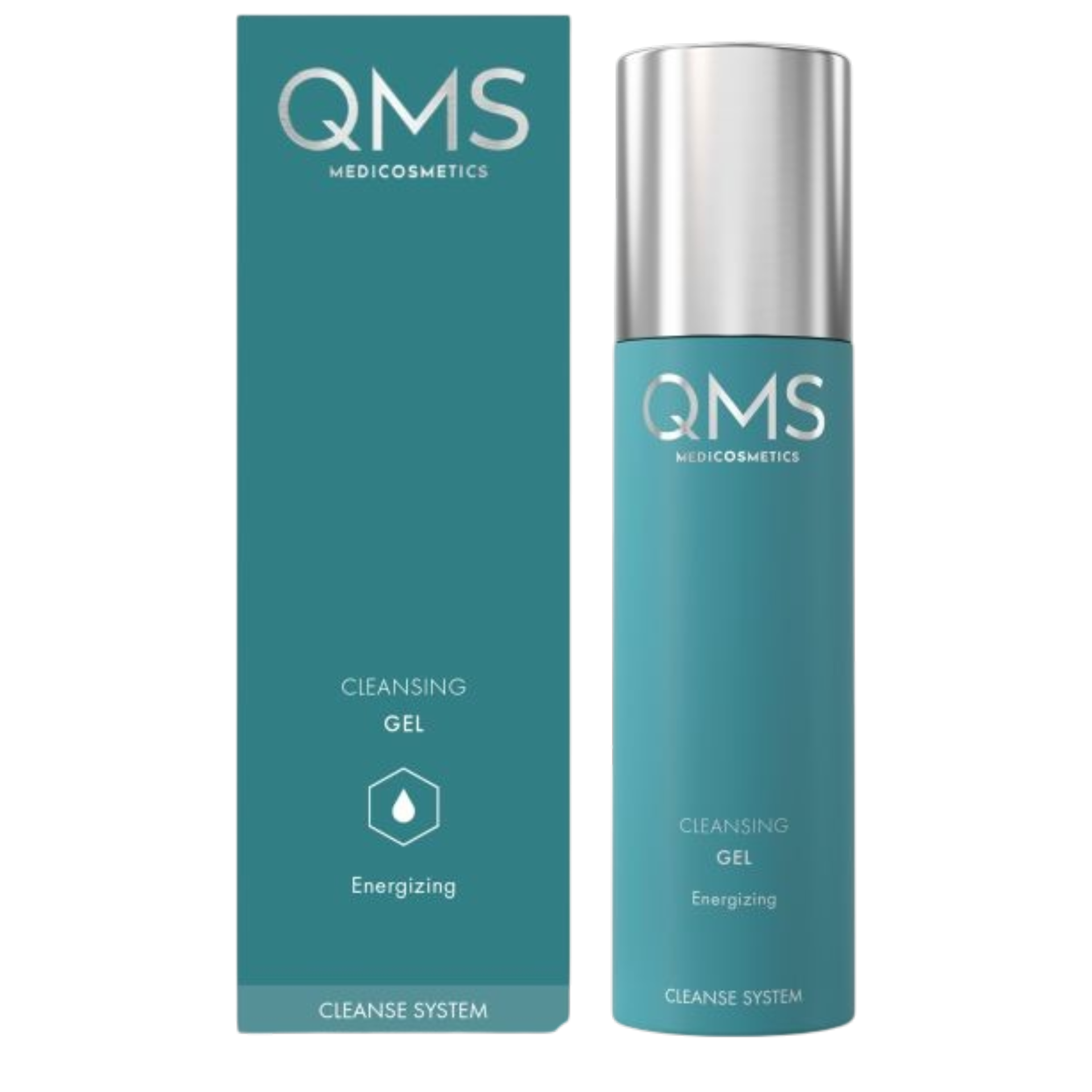 QMS Energizing Cleansing Gel  – Enzymreiniger, 200ml, Umkarton und Spender