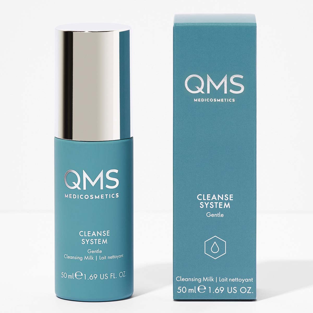 QMS Gentle Cleansing Milk  – für trockene Haut, 50ml, Spender und Umkarton