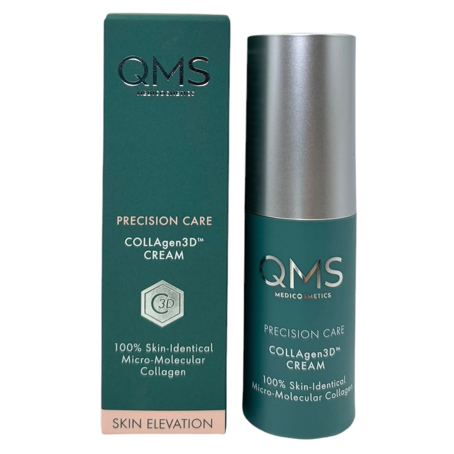 QMS Precision Care Collagen3D™ Cream, 10ml, Spender und Umkarton