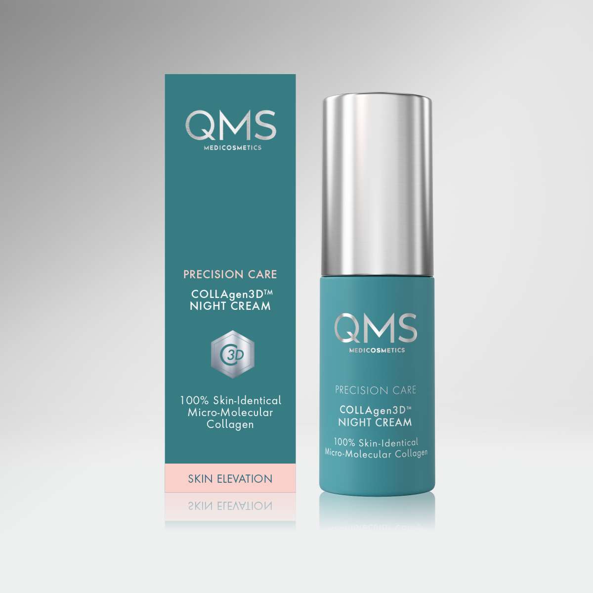 QMS Precision Care Collagen3D™ Night Cream – Anti-Aging Nachtcreme, 10ml, Pumpspender und Umkarton