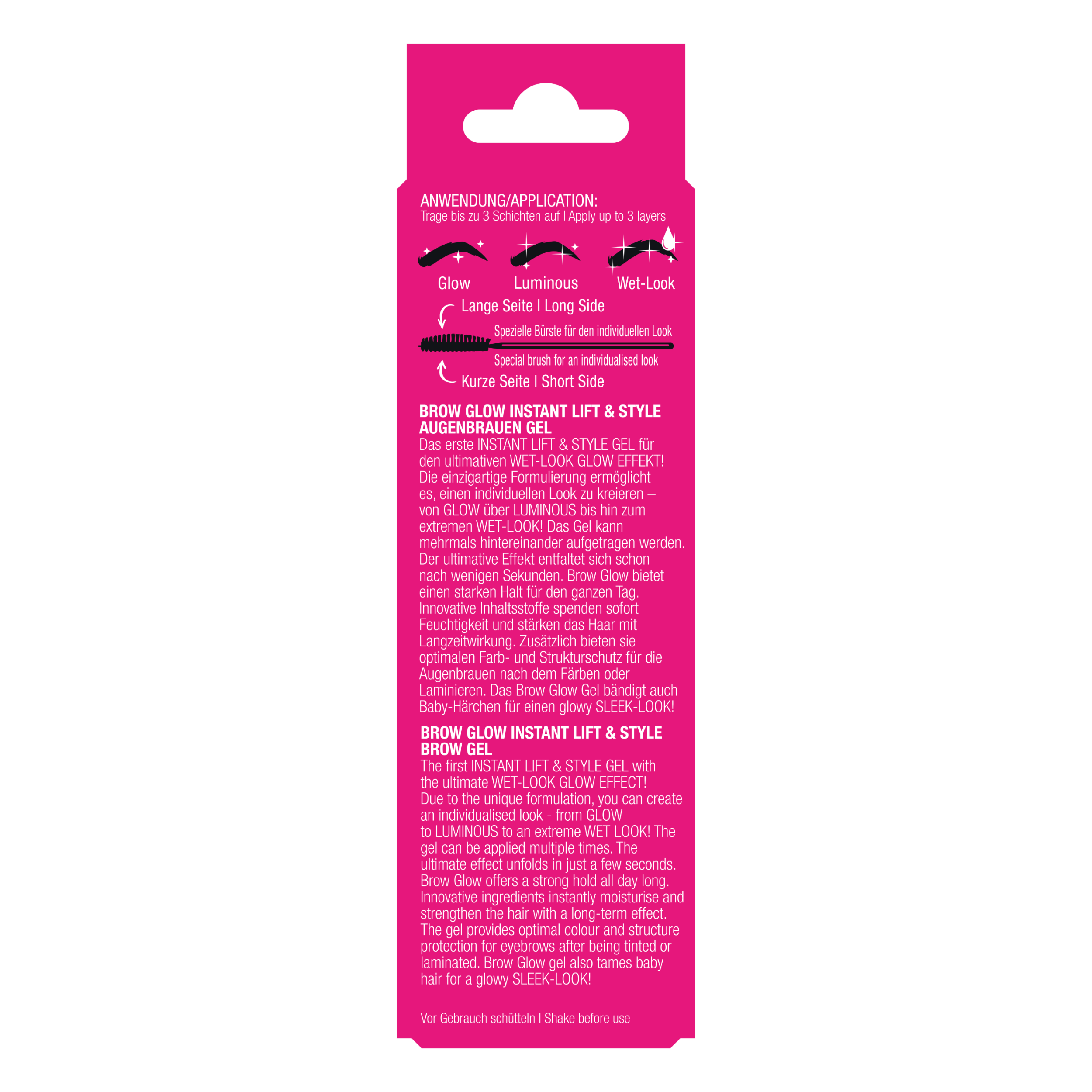 REFECTOCIL Brow Glow –  Augenbrauengel , 14ml, Umkarton Rückseite