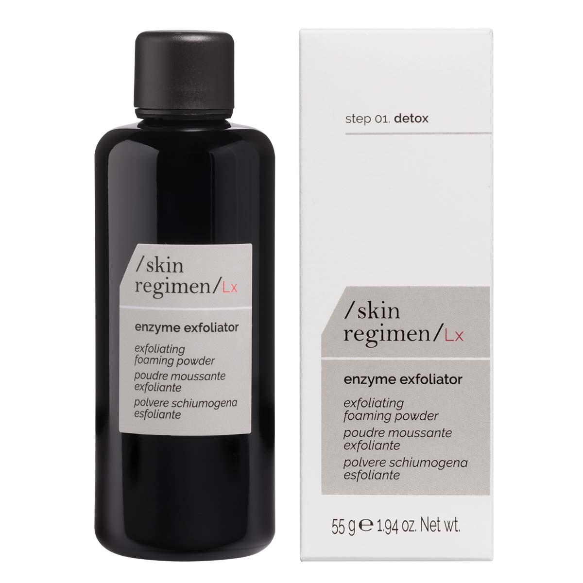 SKIN REGIMEN LX Enzyme Exfoliator – Puderpeeling, 55g, Spender und Umkarton