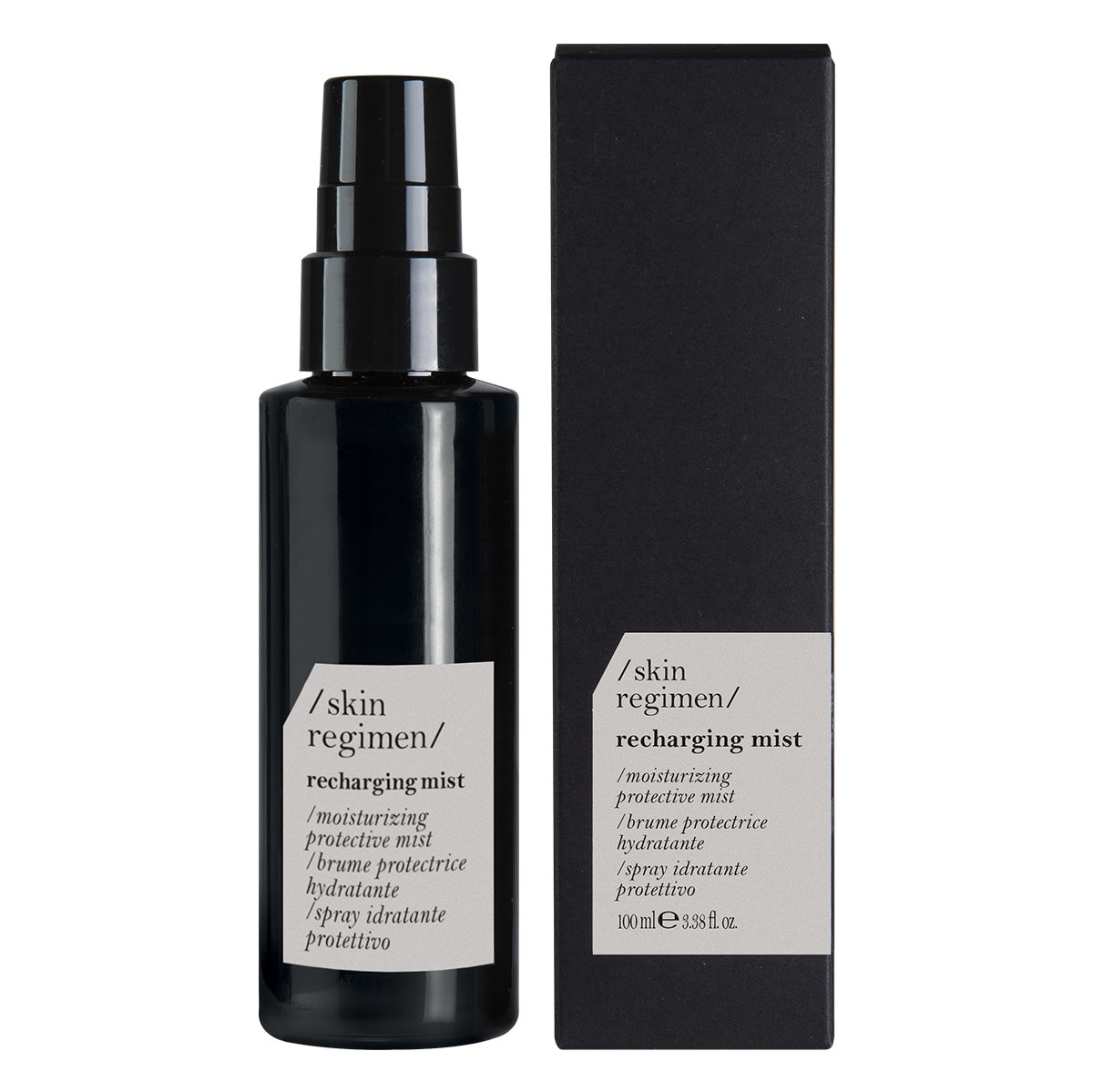 SKIN REGIMEN Recharging Mist – Gesichtsspray, 100ml, Sprühflasche und Umkarton
