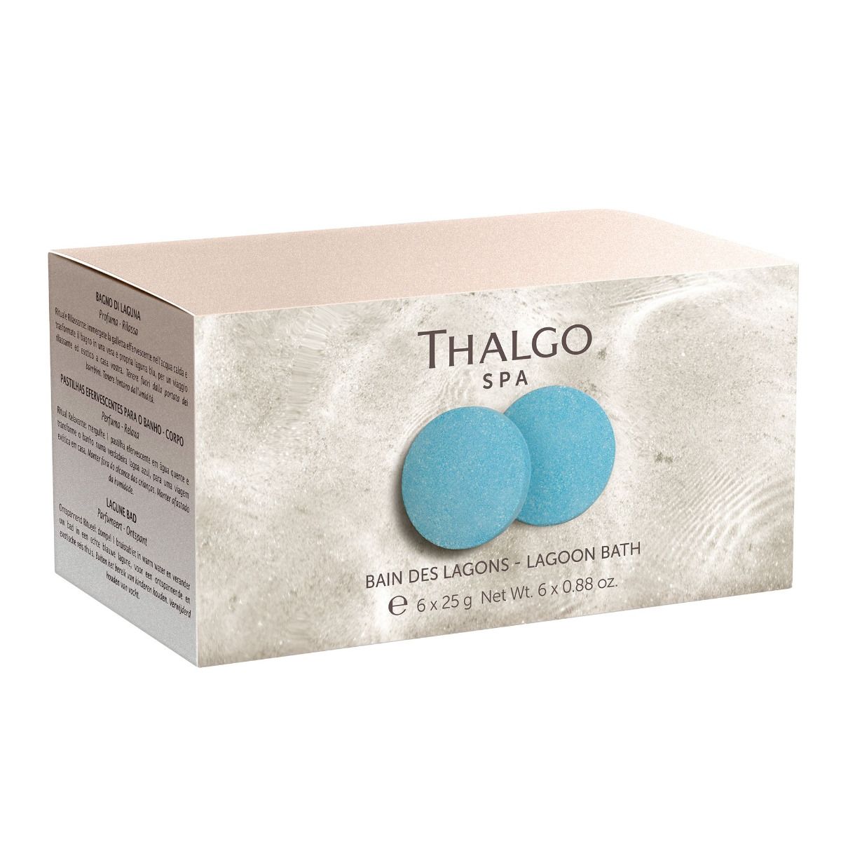 THALGO Îles Pacifique - Lagunenbad Tabs  – Sprudelnde Badekiesel, 6x25g, Umkarton