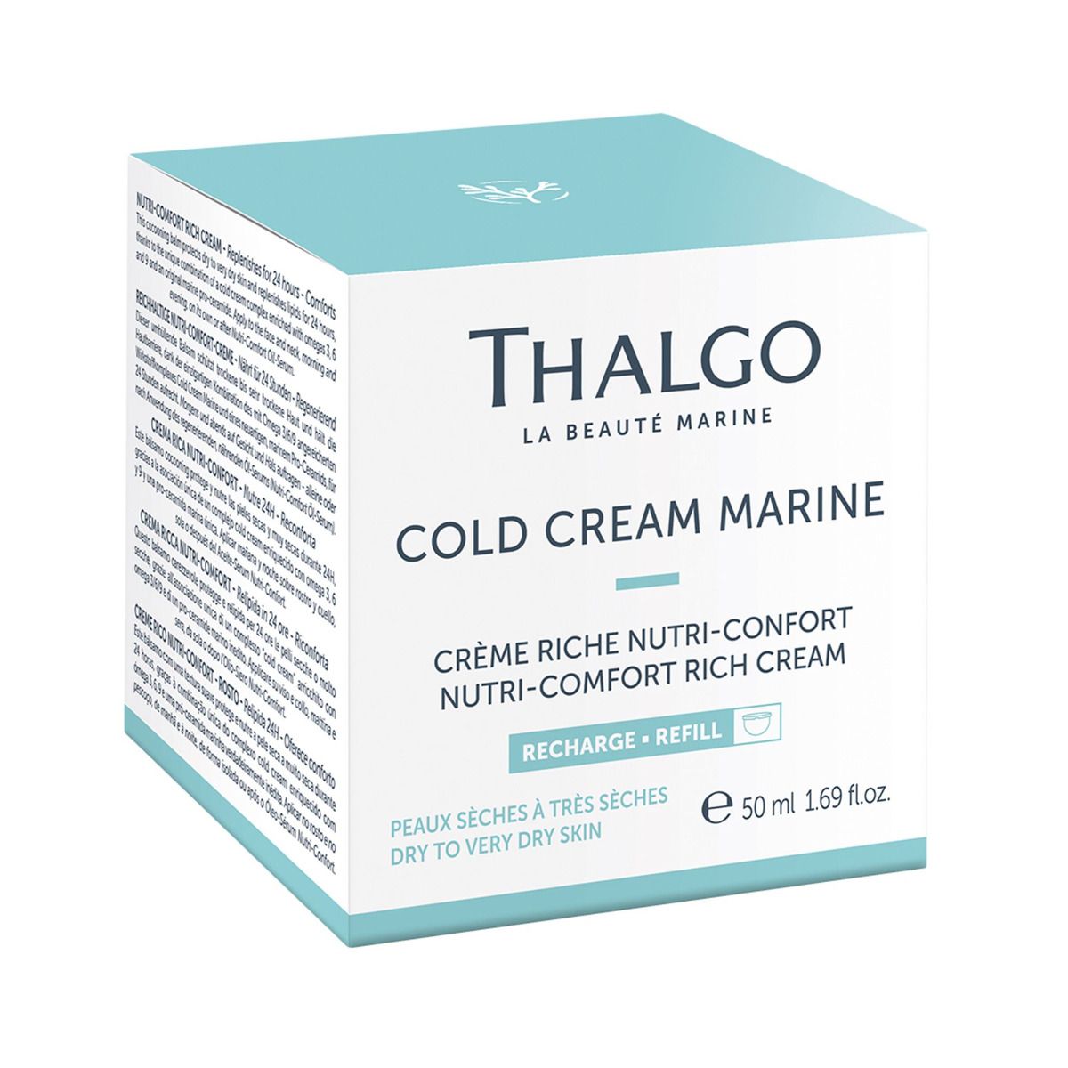 THALGO Cold Cream Marine 2.0 - Reichhaltige Nutri-Comfort Creme REFILL, 50ml, Umkarton