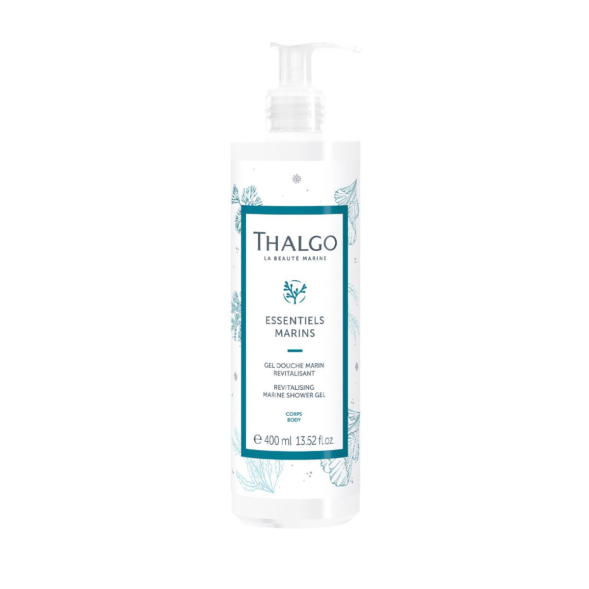 THALGO Marine Essentials - Revitalisierendes Duschgel – King Size, 400ml, Pumpspender