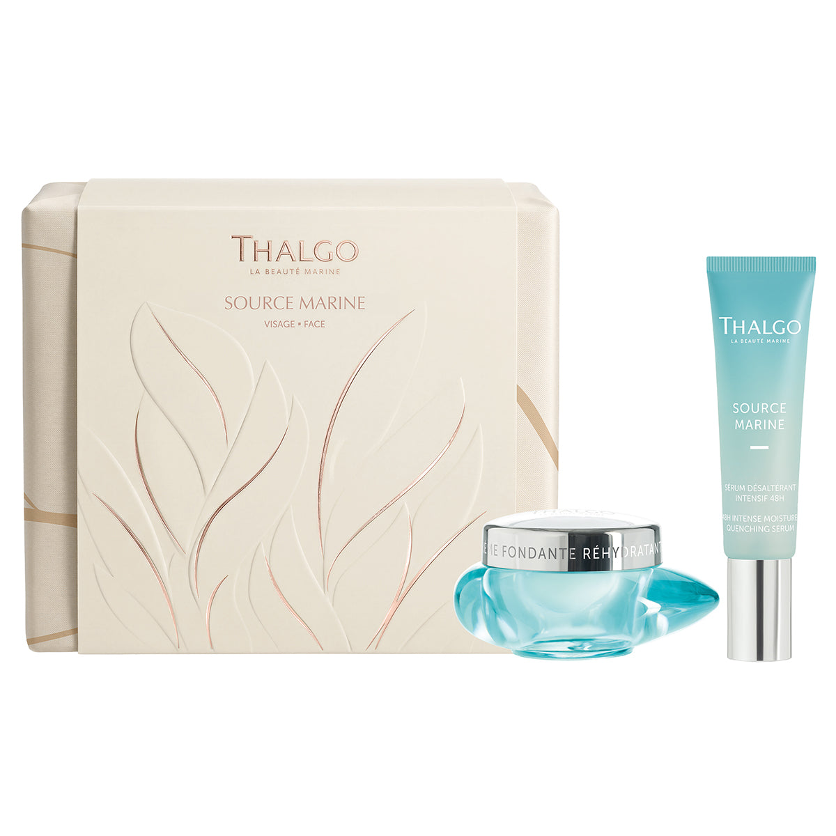 THALGO SOURCE MARINE Feuchtigkeits-Duo – Limitiertes Weihnachtsset 2026, -, Geschenkbox und Produkte