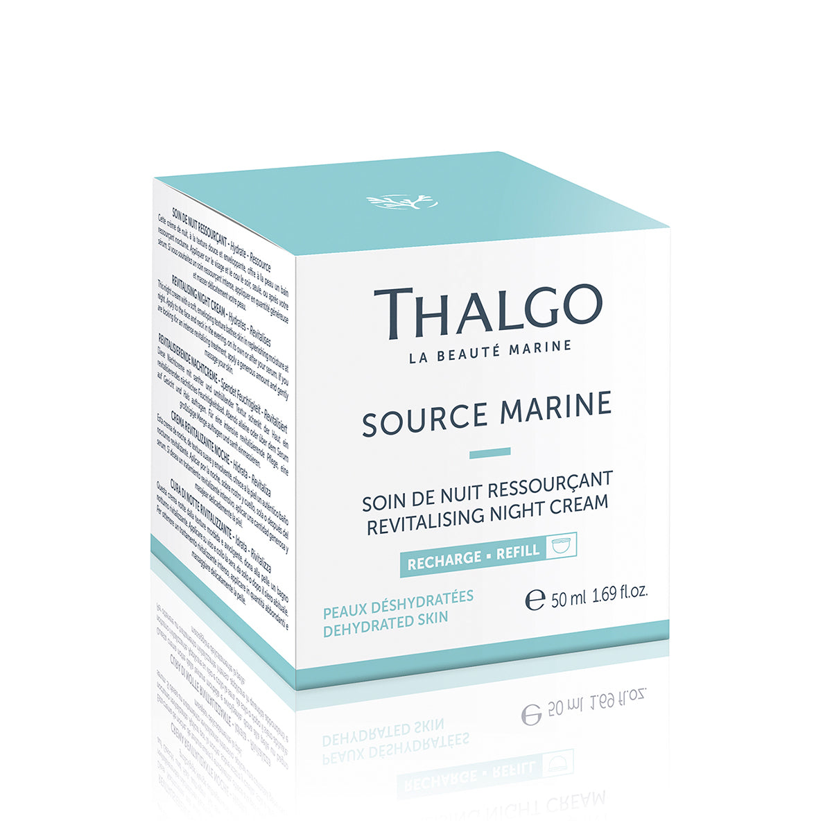 THALGO Source Marine Refill Éco-Recharge Soin de Nuit Ressourcant - Revitalisierende Nachtcreme, 50ml, Umkarton
