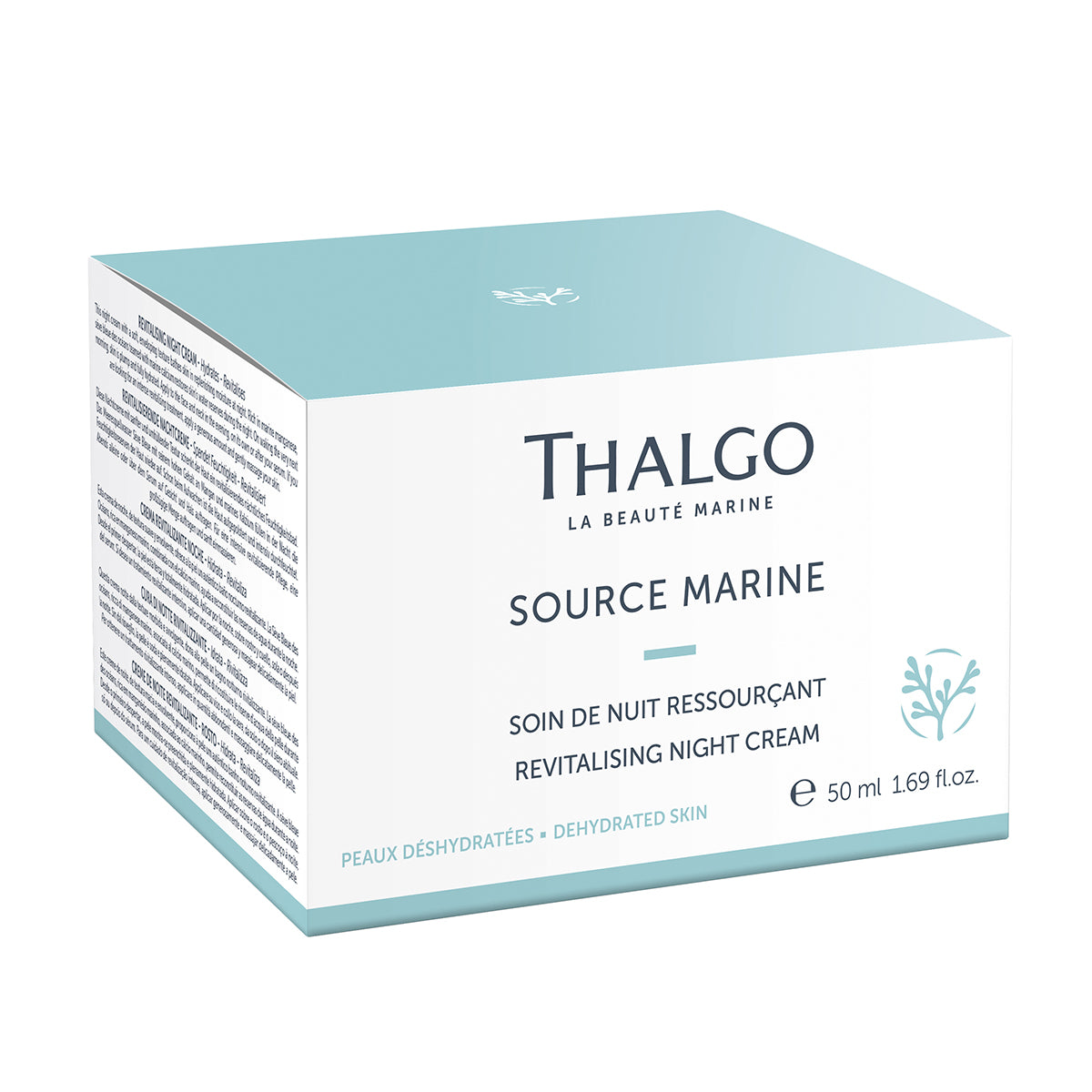 THALGO Source Marine - Soin de Nuit Ressourcant - Revitalisierende Nachtcreme  – für feuchtigkeitsarme Haut, 50ml, Umkarton