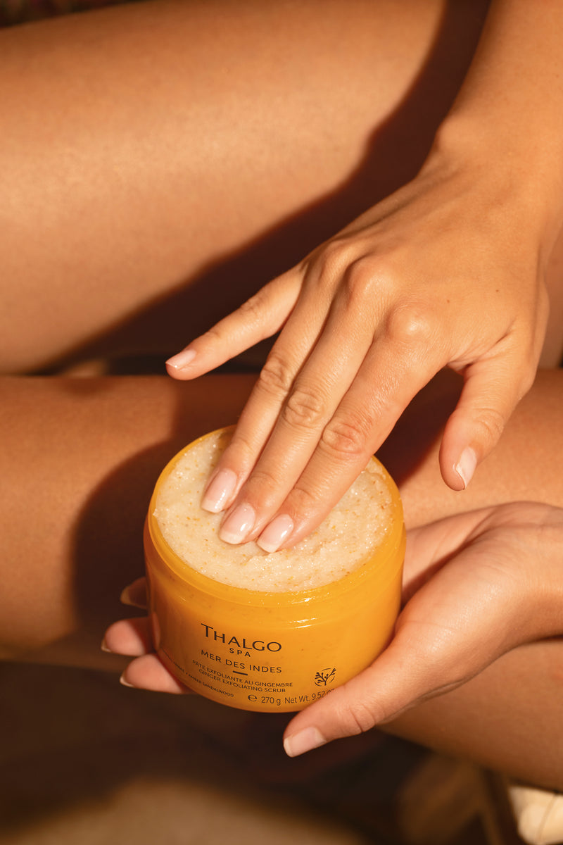 THALGO SPA Mer des Indes - Ingwer Peeling – 270ml, Hand entnimmt Peeling aus Tiegel