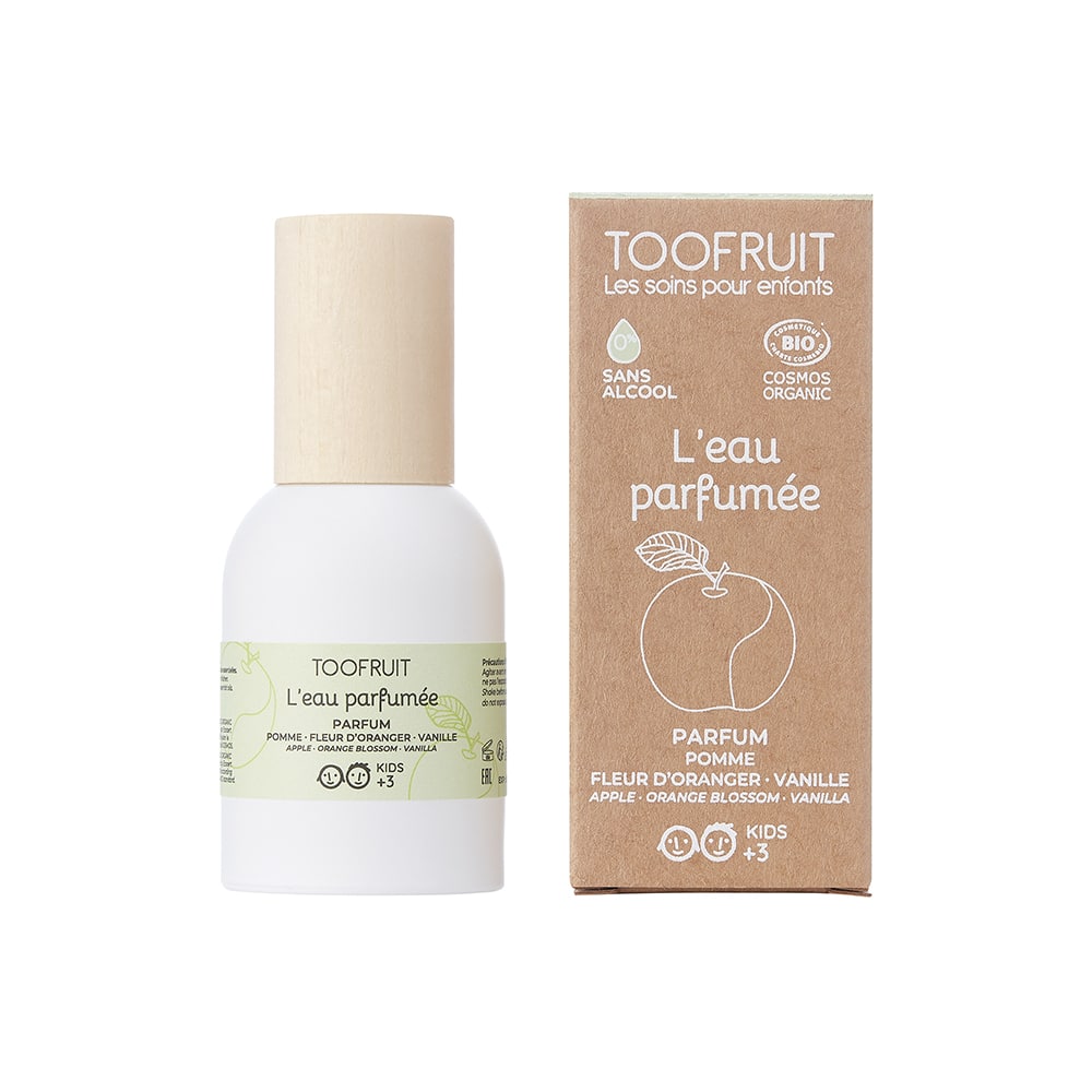 TOOFRUIT Duftessenz  – Apfel-Orangenblüte-Vanille , 30ml, Flacon und Umkarton