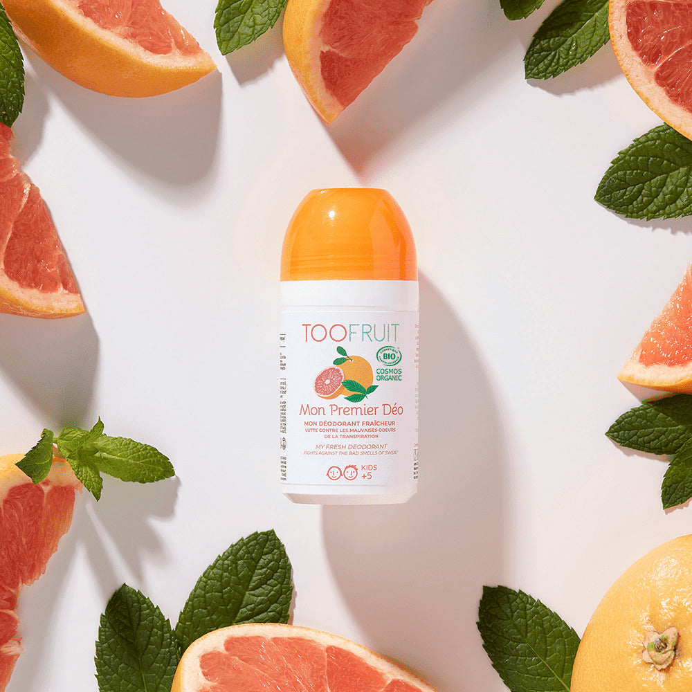 TOOFRUIT Mein erster Deoroller  – 50ml, Roll-On mit Grapefruit und Minzblättern