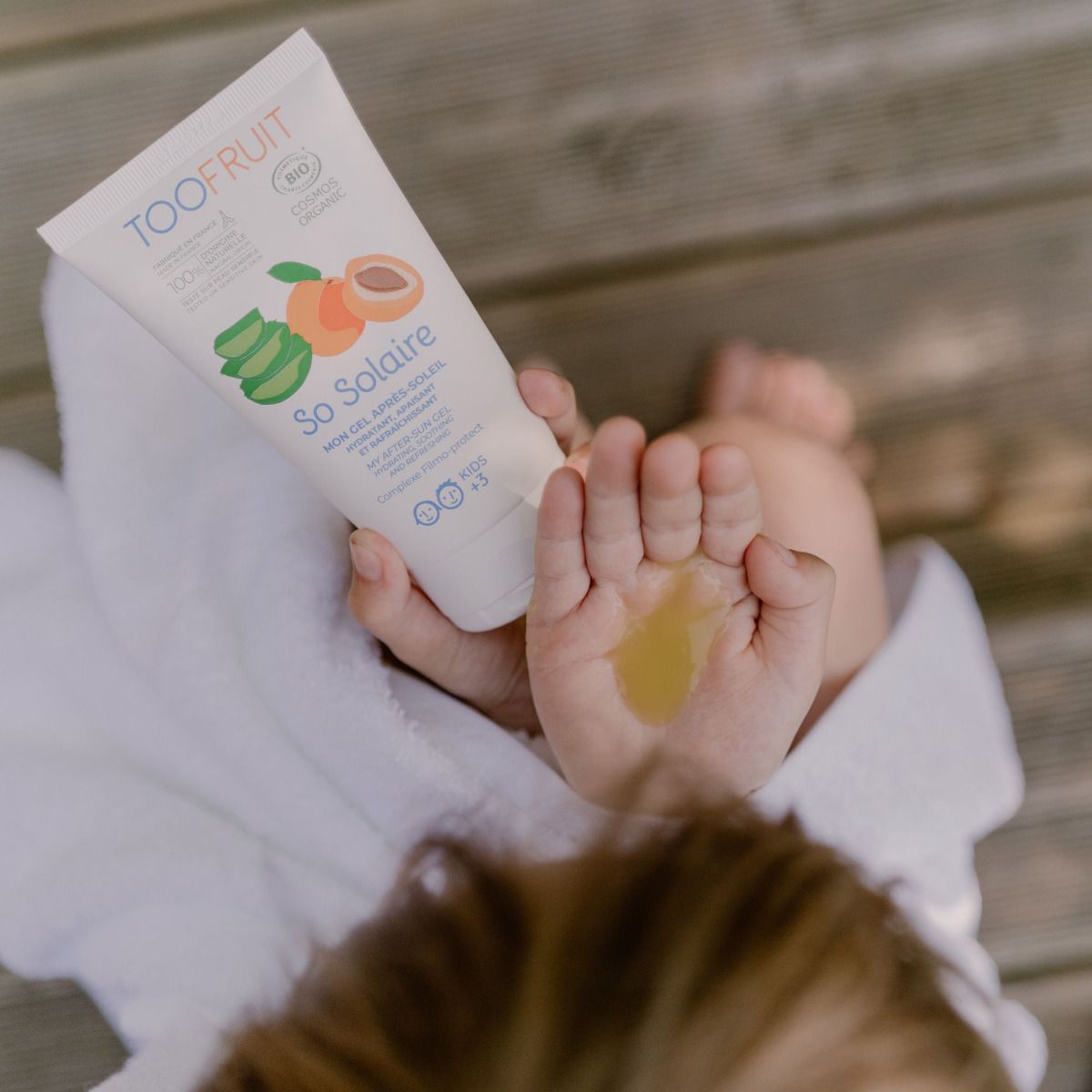 TOOFRUIT So Solaire After Sun Gel Aloe Vera – 150ml, Kind hält Tube