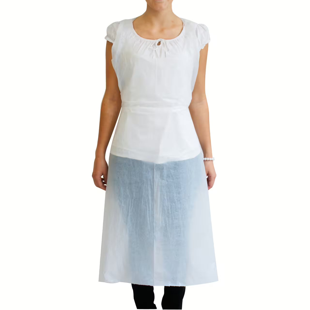 UNICLOVES Einwegschürzen 76 x 125 cm, 50stk, angezogen 