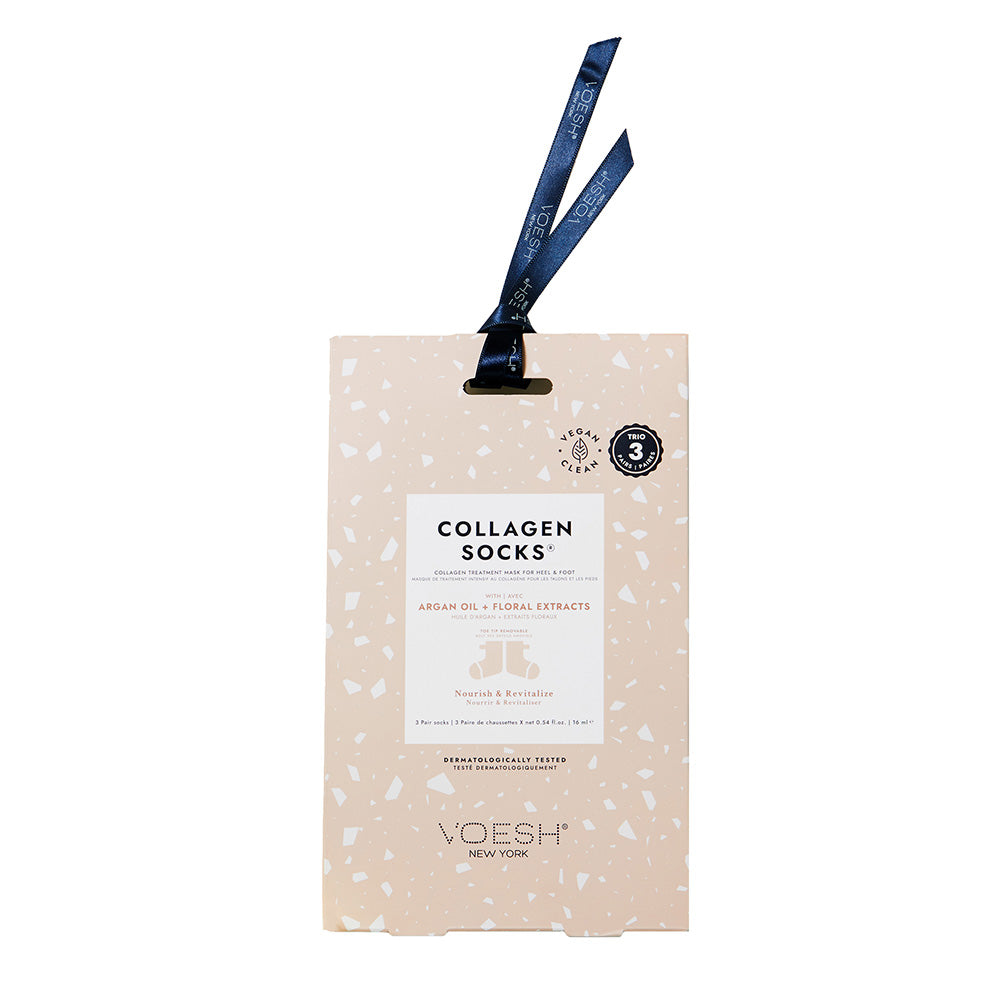 VOESH Collagen Socks Trio + Argan Oil + Floral Extracts, 3Paar, Umkarton