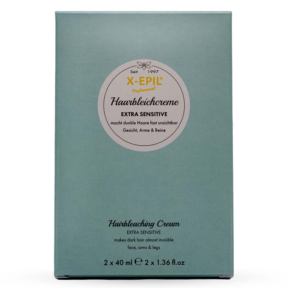 X-EPIL Haarbleichcreme Extra Sensitive Set, 2x40ml, Umkarton