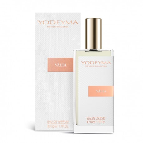 Yodeyma Flacon und Umkarton des Eau de Parfums Valia für Damen