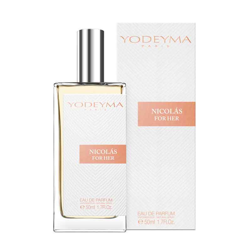 YODEYMA Nicolas for Her – blumig-holziger Damenduft, 50ml, Flacon und Umkarton