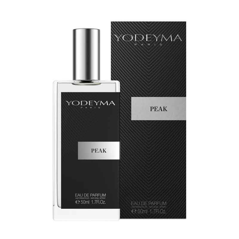 YODEYMA Peak – Herrenduft mit Leder, Vetiver & Kakao, 50ml, Flacon und Umkarton