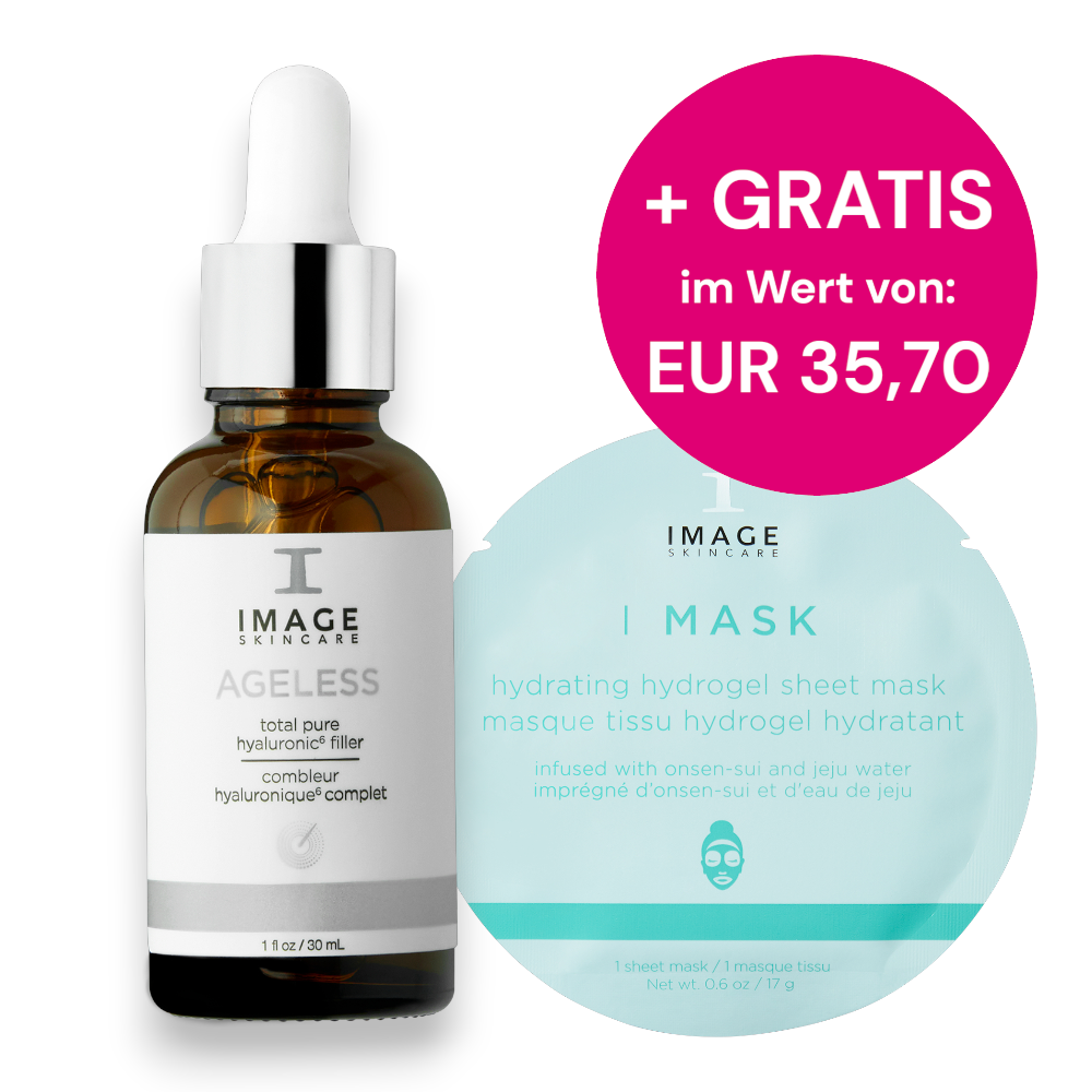 IMAGE Ageless Hyaluronic Filler 30ml + 3 Stück IMAGE I MASK Sheet Maske gratis (Wert: 35,70 €)