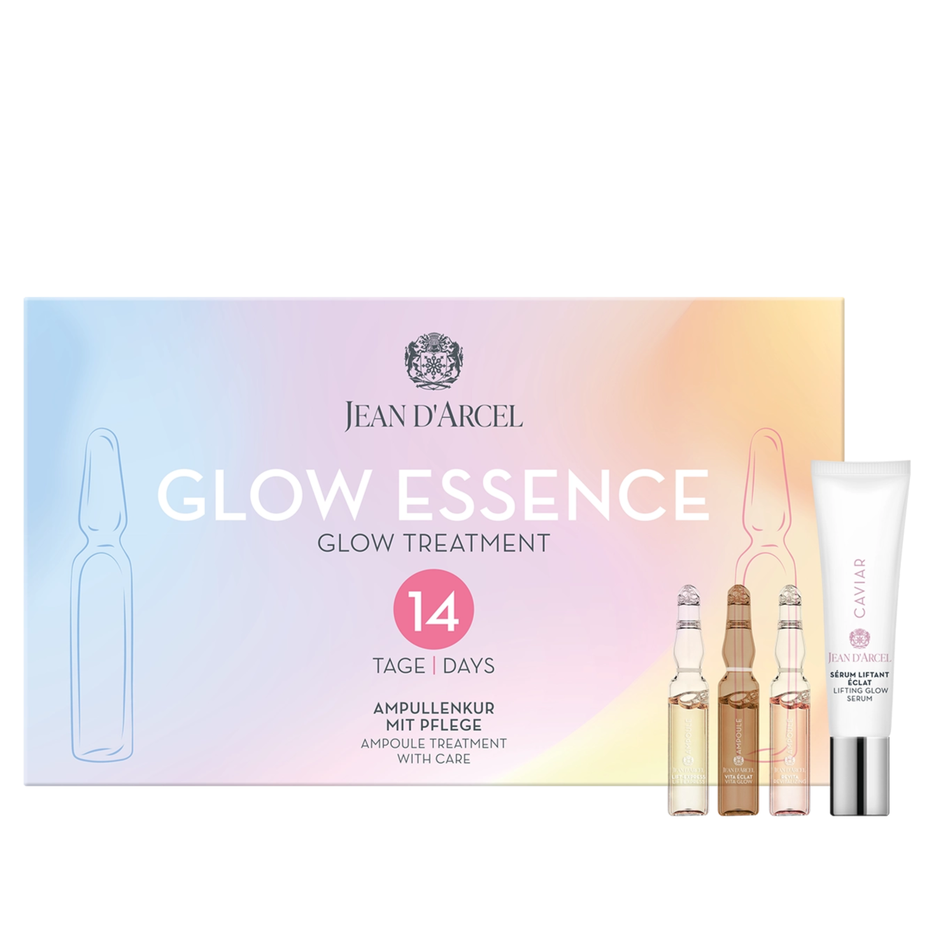 Jean d'Arcel Glow Essence - 14 Tage Ampullenkur mit Pflege