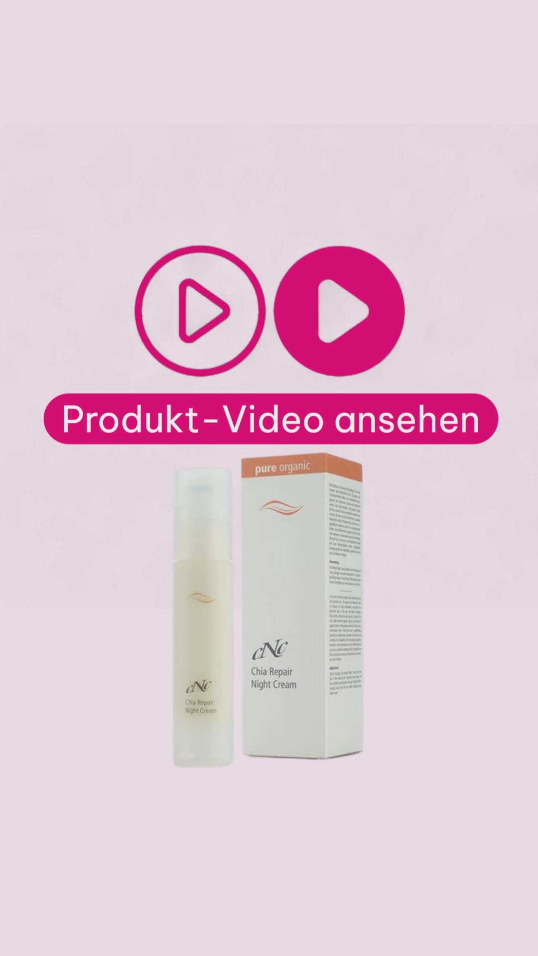 Marco von der Beautymanufactur erklärt die CNC pure organic Chia Repair Night Cream als regenerierende Nachtpflege für trockene und empfindliche Haut.