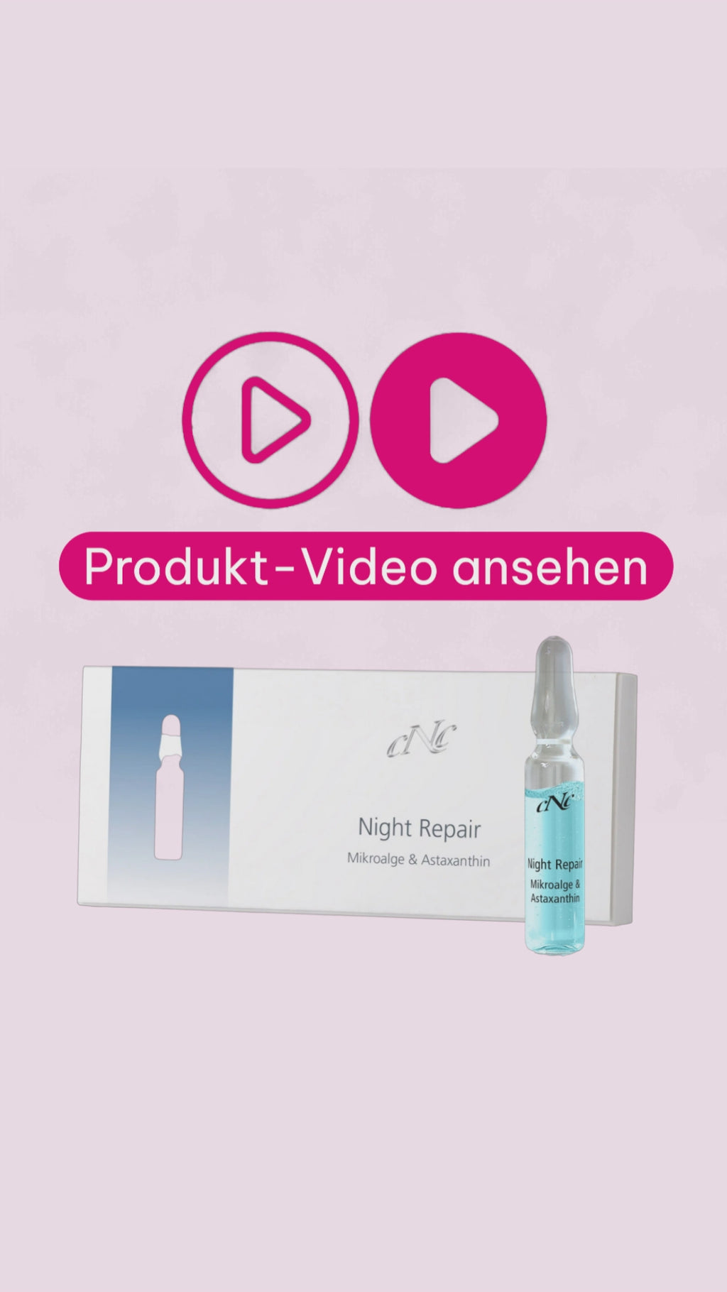 Marko von der Beautymanufactur erklärt CNC Night Repair Ampullen mit Mikroalgen und Astaxanthin für regenerierte Haut über Nacht.