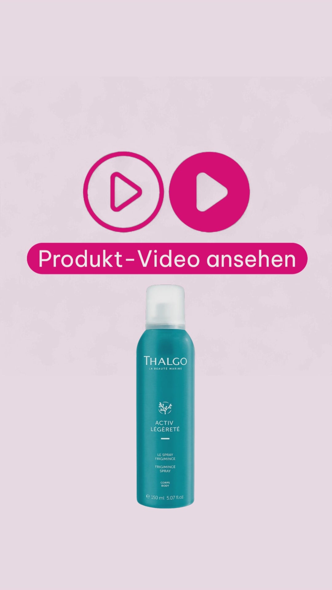 Marco von der Beautymanufactur erklärt das Thalgo ACTIV LÉGÈRTÉ Frigimince-Spray zur kühlenden Pflege schwerer Beine und beanspruchter Körperpartien mit sofortigem Frischegefühl.
