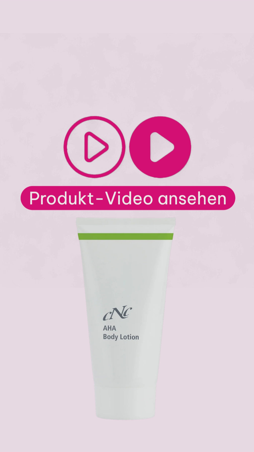 Marco stellt die CNC AHA Body Lotion vor und erklärt die Wirkung von Fruchtsäure, Urea und Vitamin E bei unreiner und verhornter Körperhaut.