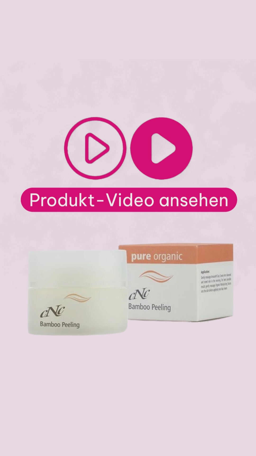 Marco von der Beautymanufactur erklärt das CNC pure organic Bamboo Peeling mit feinen Bambuspartikeln zur sanften Entfernung von Verhornungen und für ein ebenmäßigeres Hautbild.