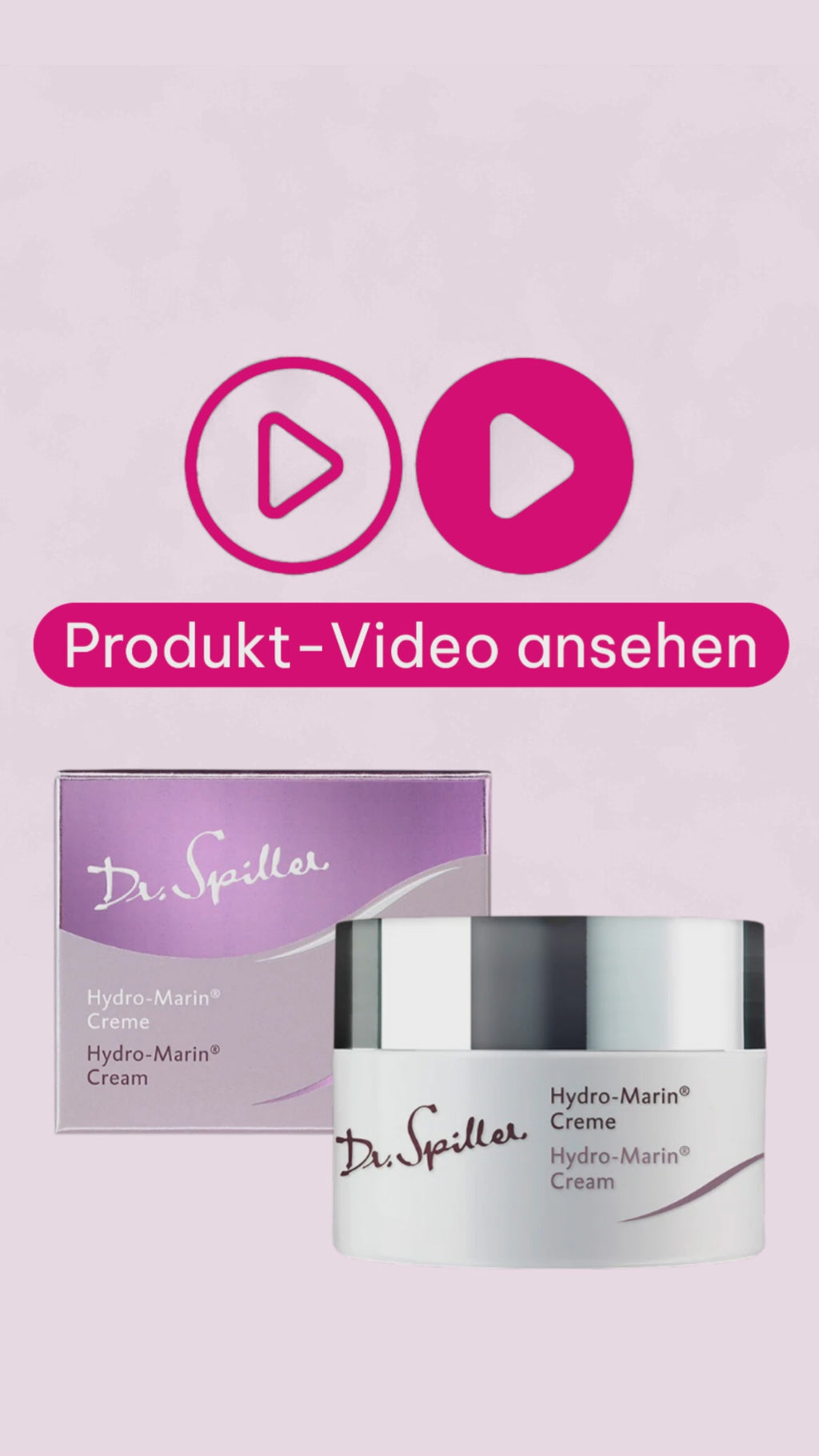 Marco von der Beautymanufactur erklärt Dr. Spiller Hydro-Marin Creme als Feuchtigkeitspflege mit Meeresalge, Meersalz-Konzentrat, Squalan und Vitamin E.