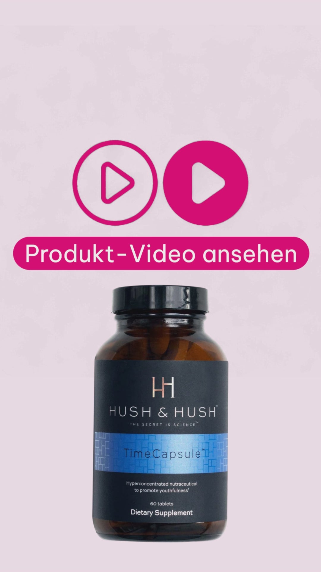 Marco von der Beautymanufactur erklärt Hush & Hush TimeCapsule, eine Nahrungsergänzung mit Vitaminen, Mineralstoffen, Antioxidantien, Kollagen, Hyaluronsäure und Pflanzenextrakten zur Ergänzung der täglichen Nährstoffversorgung für ein gepflegtes und vitales Erscheinungsbild.