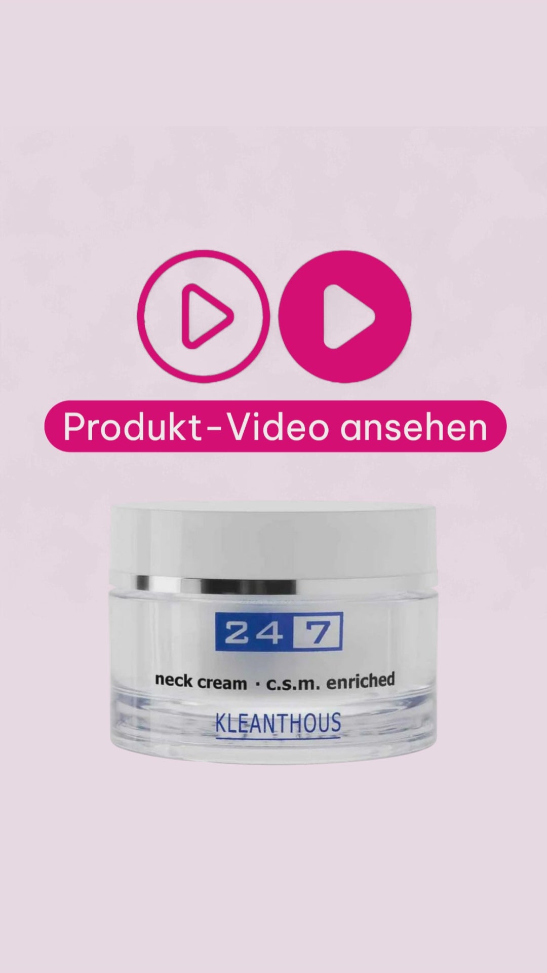 Marco von der Beautymanufactur erklärt die KLEANTHOUS 24/7 neck cream für Hals und Dekolleté sowie ihr Konzept zur Unterstützung von Elastizität und Feuchtigkeit.