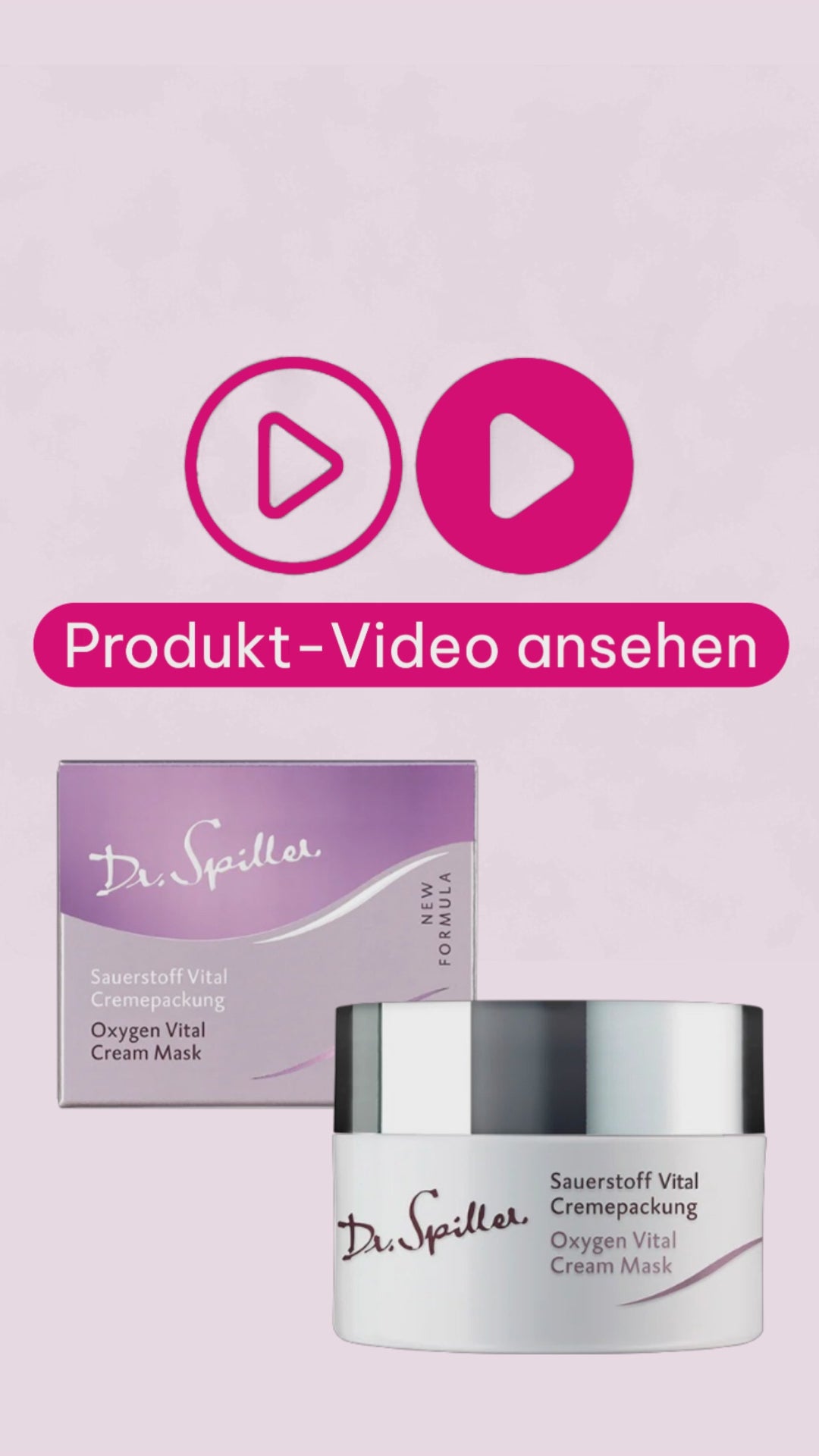 Marco von der Beautymanufactur erklärt Dr. Spiller Sauerstoff Vital Cremepackung als vitalisierende Maske mit Oxyglow Compound, Oxymineral³, Ginkgo, Jojobaöl und Vitamin E.