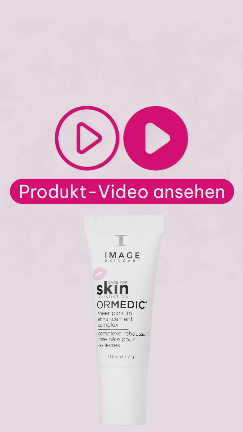 Marco von der Beautymanufactur erklärt den IMAGE Skincare Ormedic Sheer Pink Lip Enhancement Complex für gepflegte, geschmeidige Lippen mit natürlichem Rosaton.