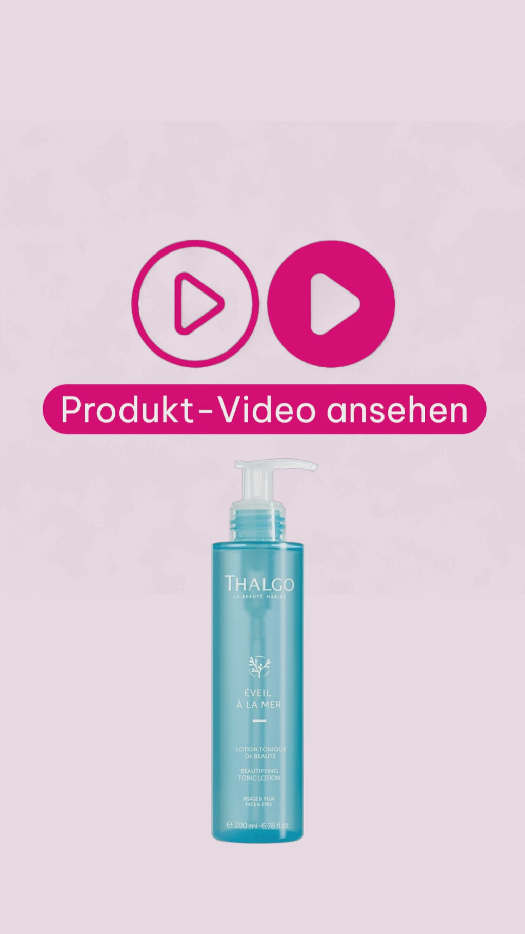 Marco von der Beautymanufactur erklärt das Thalgo Éveil à la Mer Meerwasser Tonic zur feuchtigkeitsspendenden Vorbereitung der Haut nach der Reinigung.