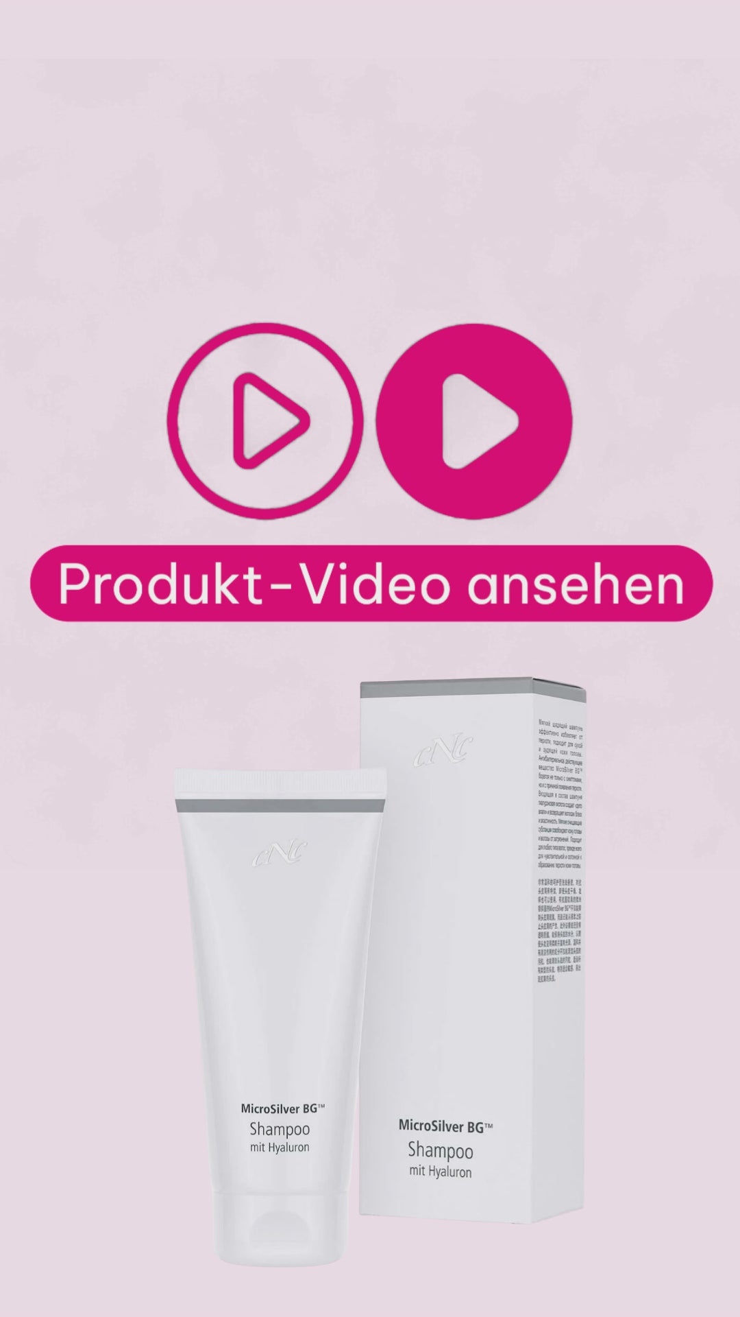 Marco von der Beautymanufactur erklärt das CNC MicroSilver Shampoo mit Hyaluron für empfindliche und schuppige Kopfhaut.